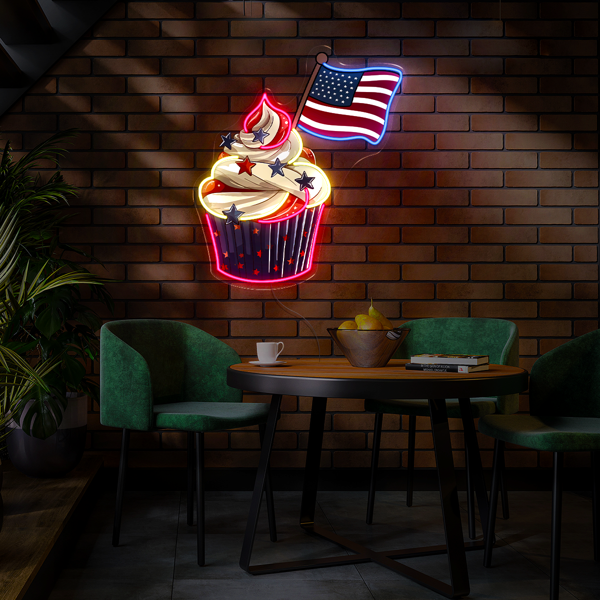 Ice Cream 4th Of July Artwork Neon Sign