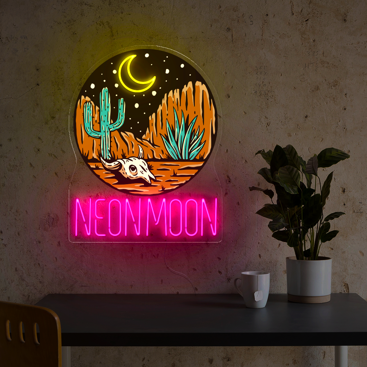 Neon Moon Cowgirls Artwork Neon Sign