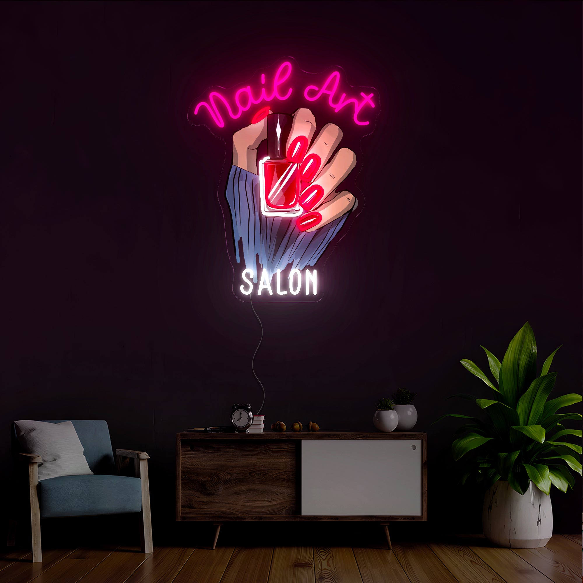 Personalized Nail Art Artwork Neon Sign