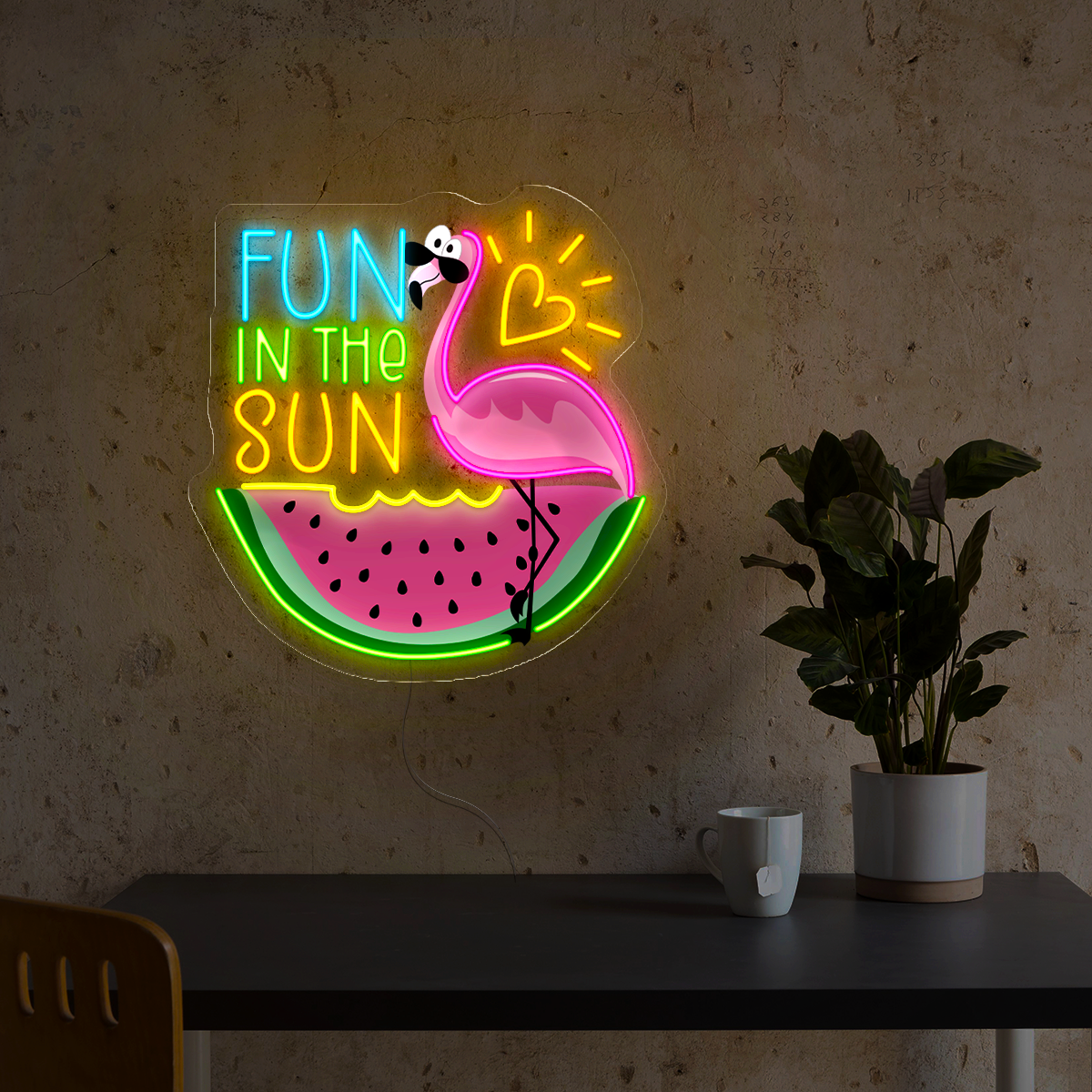 Fun In The Sun Artwork Neon Sign