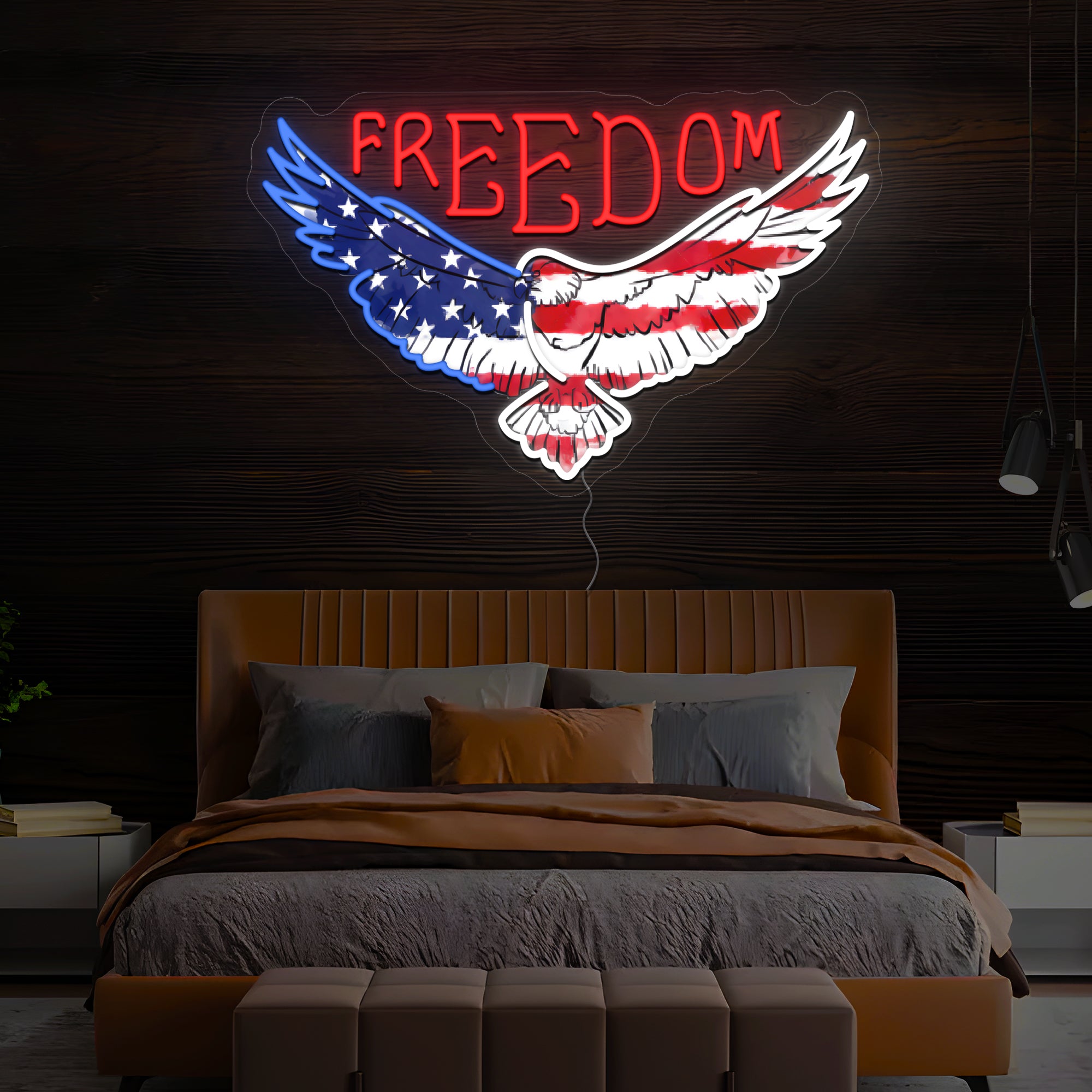 Freedom 4th of July Artwork Neon Sign