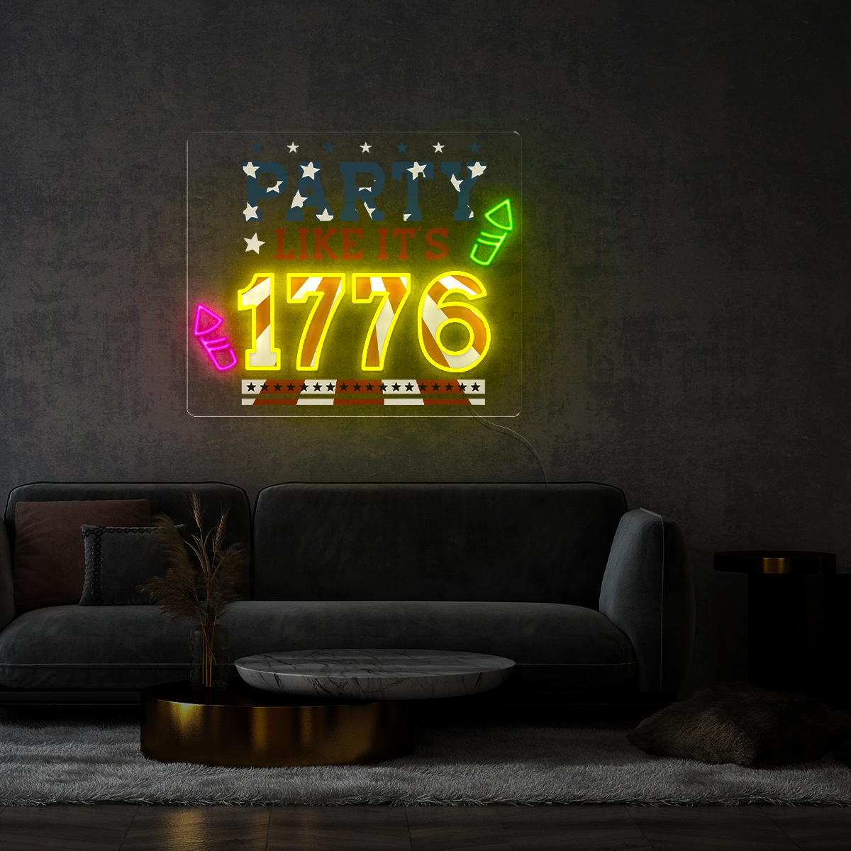 Party Like It's 1776 Artwork Neon Sign