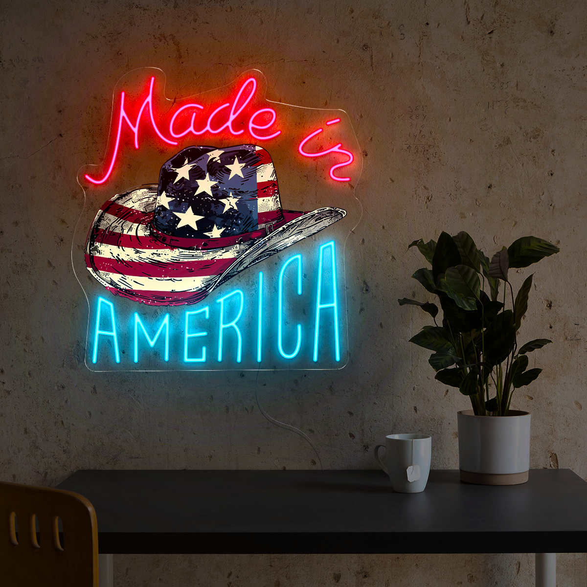 Made In America 4th of July Artwork Neon Sign