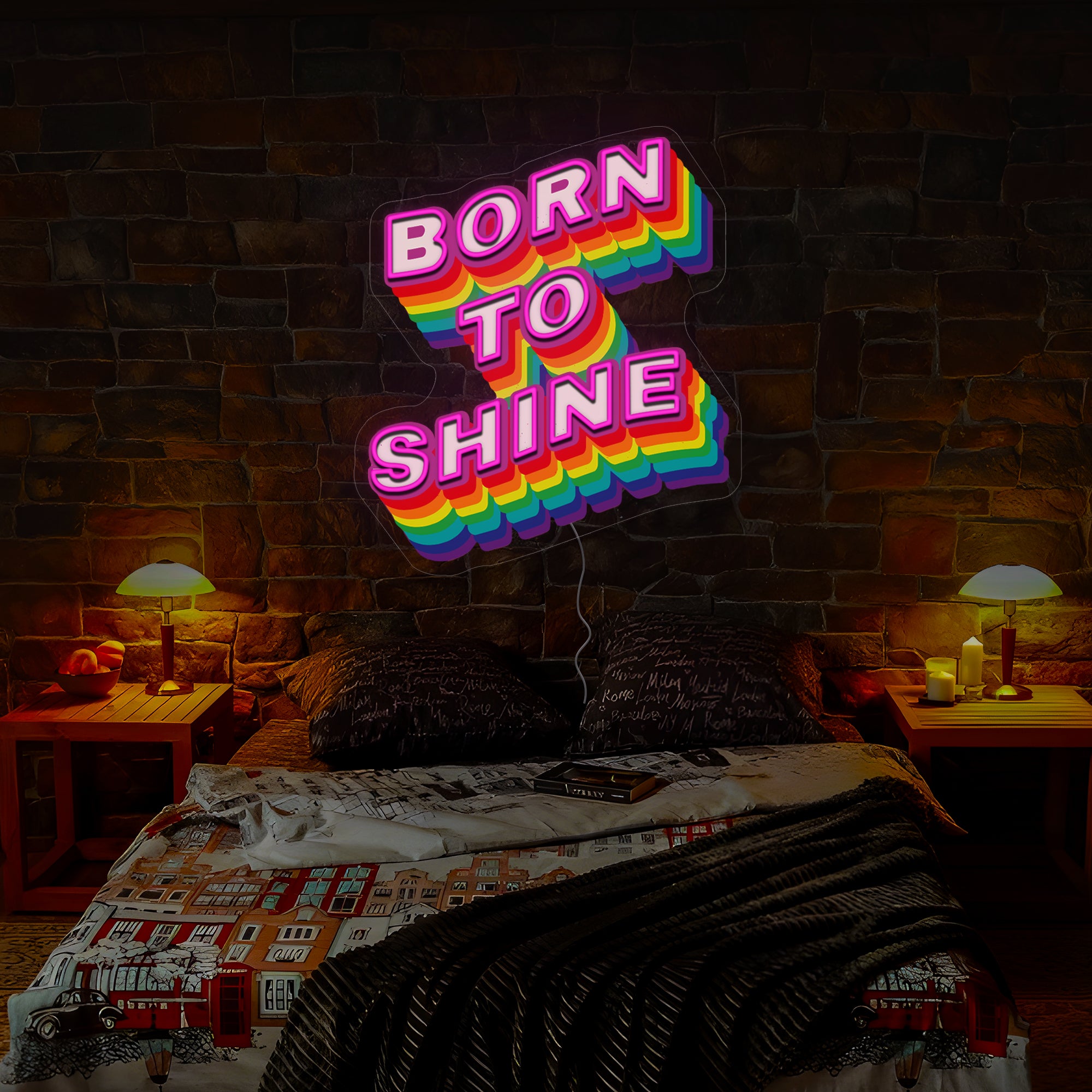 Born To Shine Artwork Neon Sign