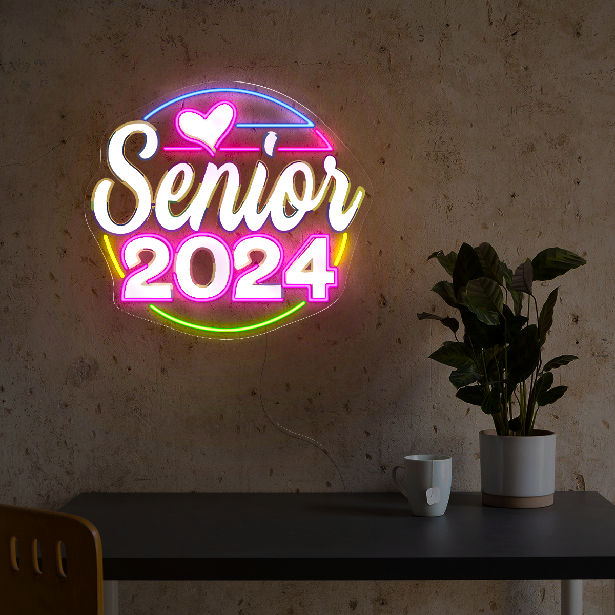 Senior 2024 Artwork Neon Sign