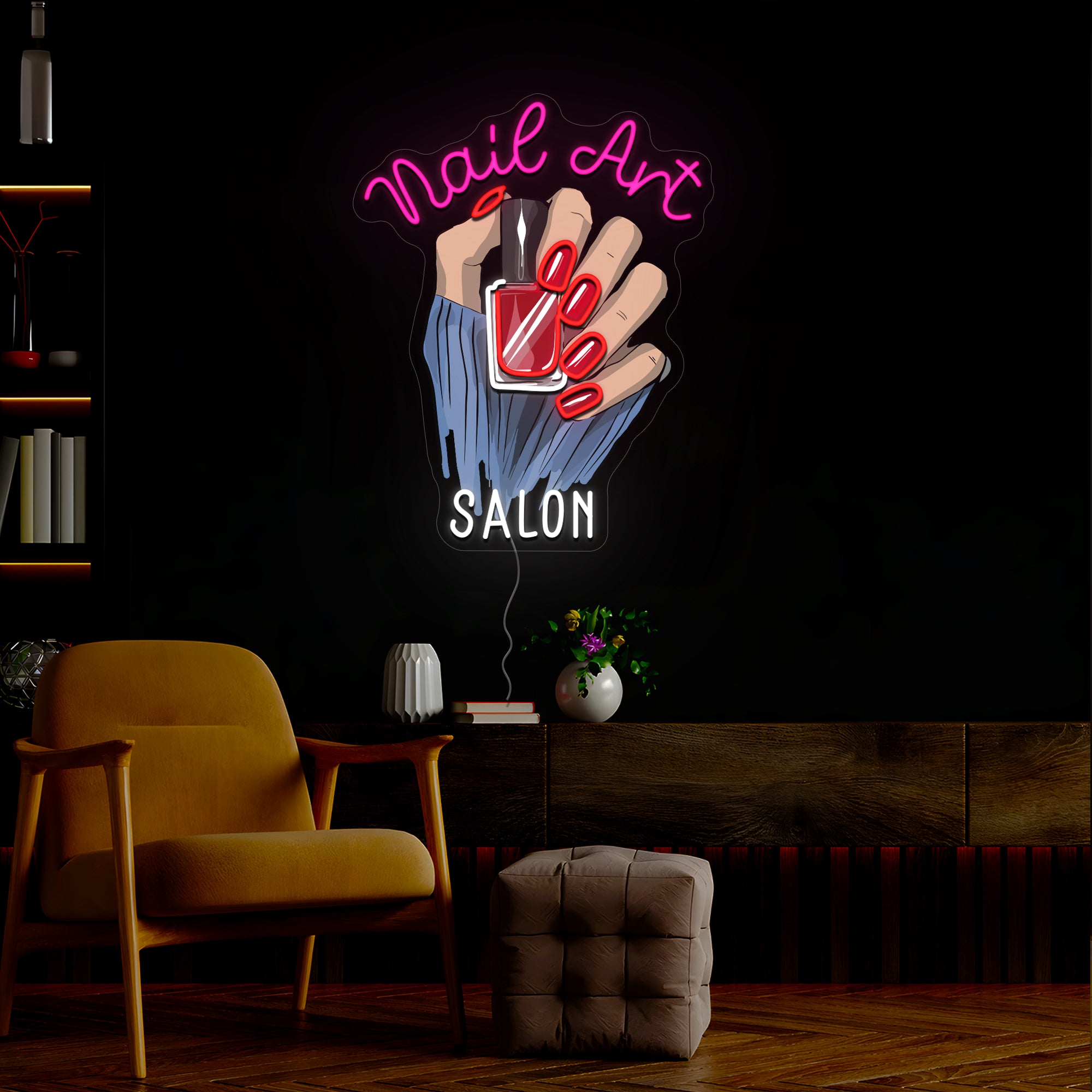 Personalized Nail Art Artwork Neon Sign