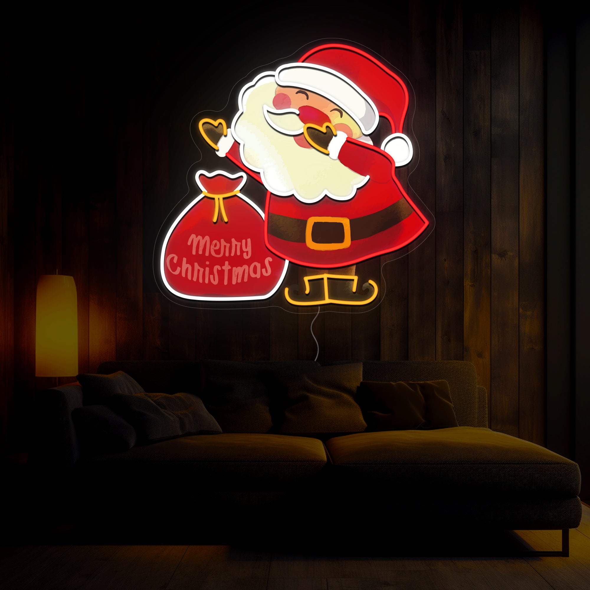 Santa Claus Artwork Neon Sign