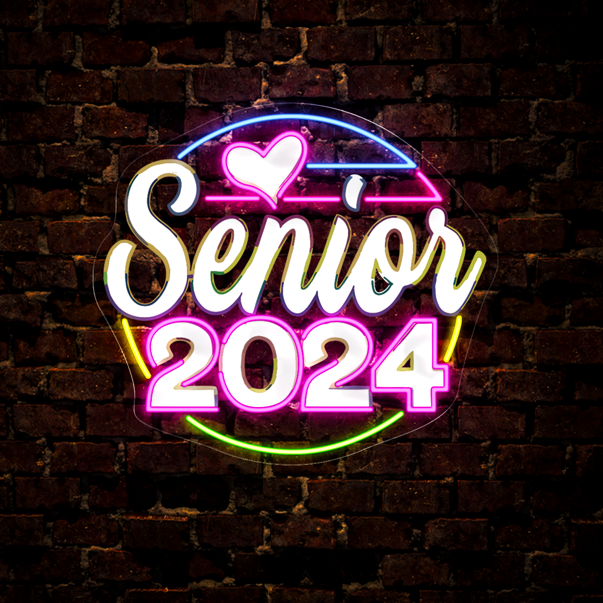 Senior 2024 Artwork Neon Sign