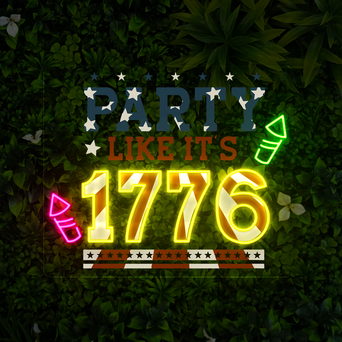 Party Like It's 1776 Artwork Neon Sign