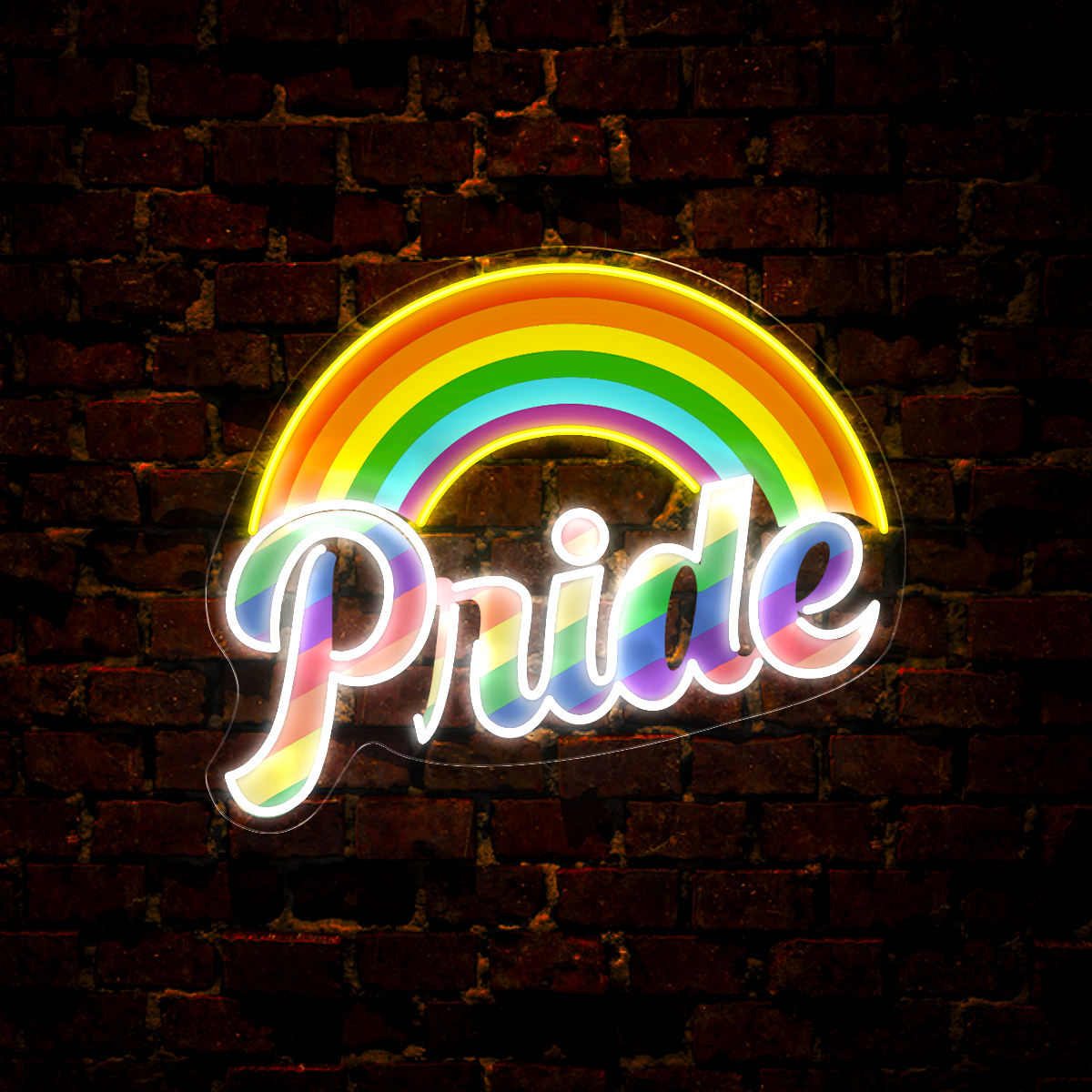LGBT Rainbow Pride Artwork Neon Sign
