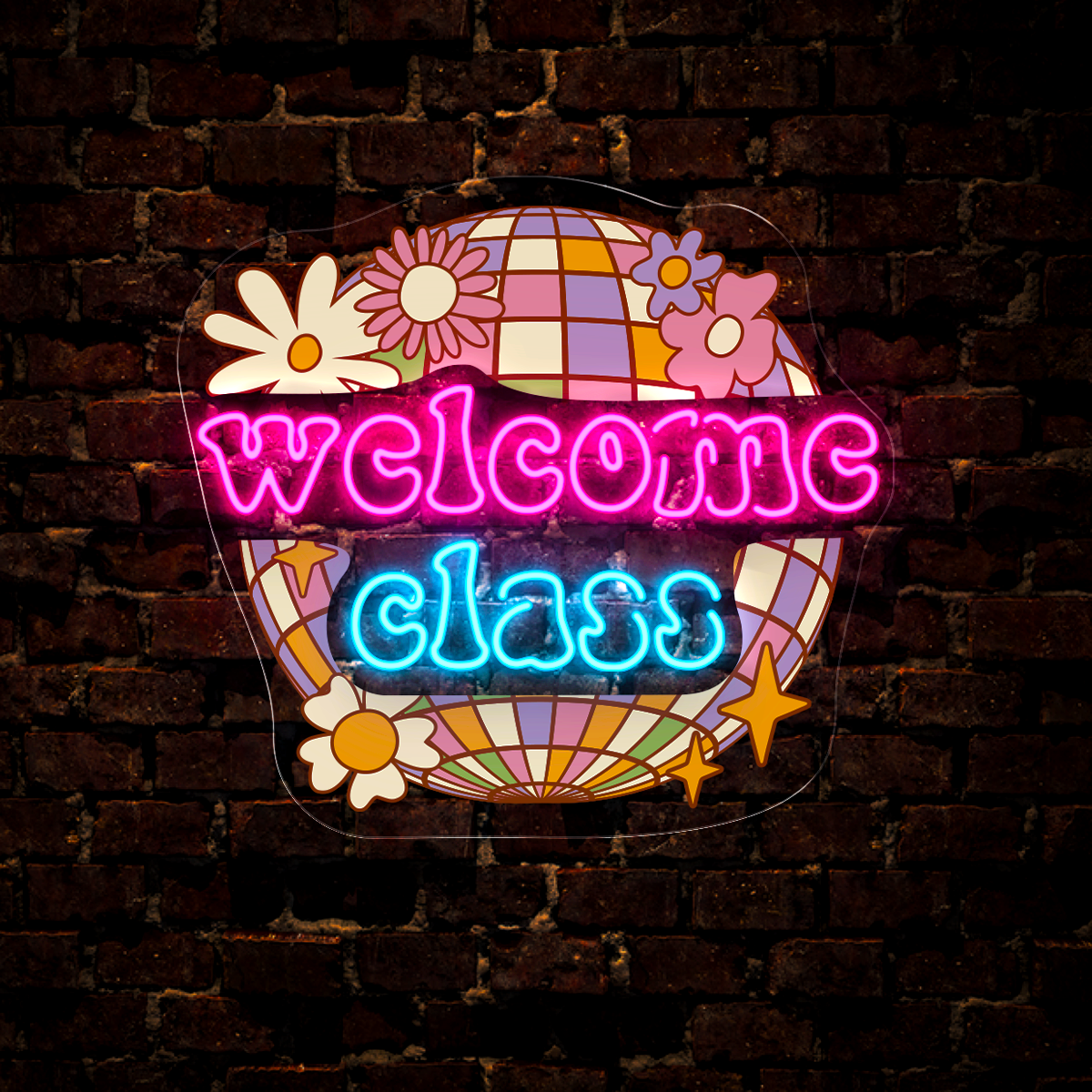 Welcome Disco Class Artwork Neon Sign