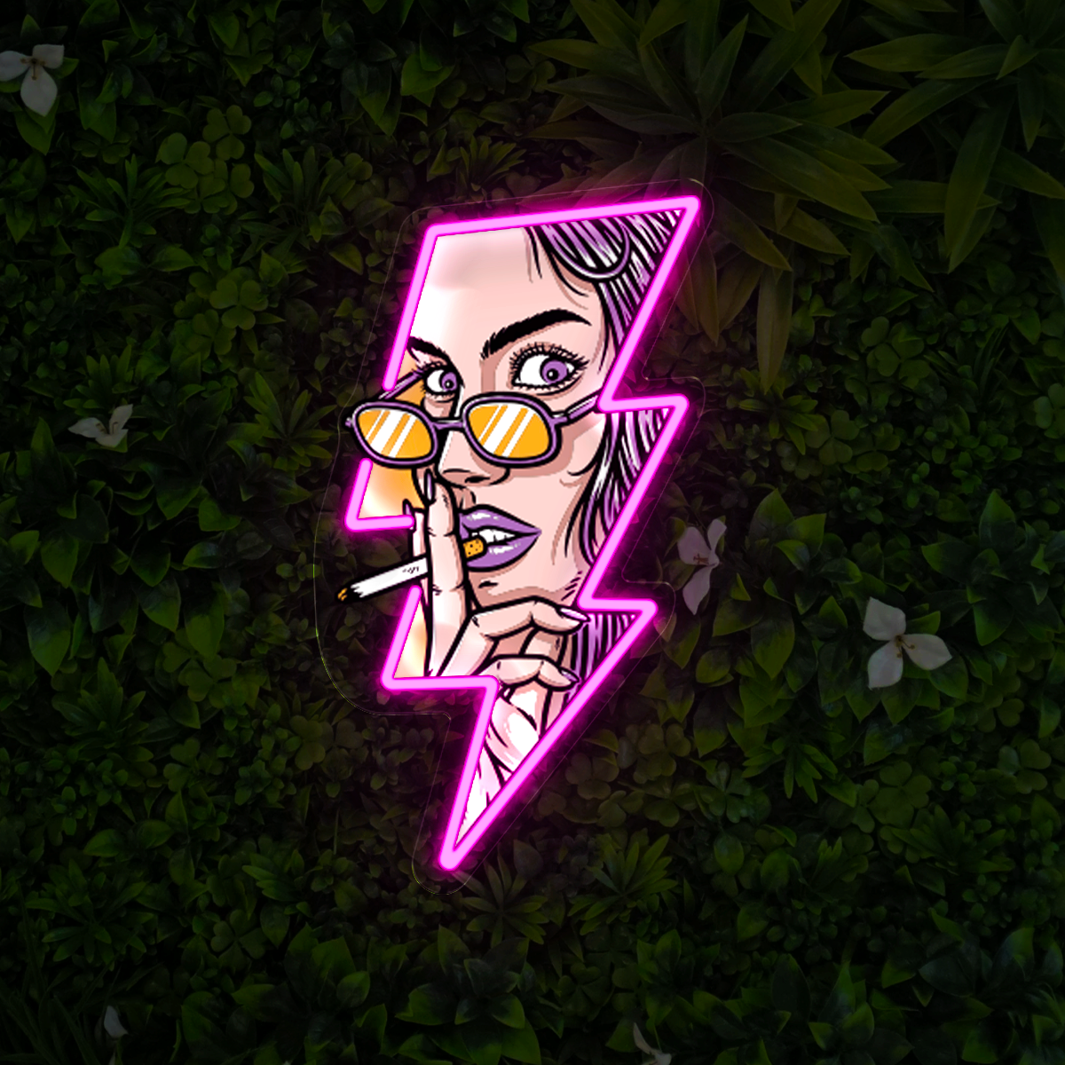 Smoking Girl Artwork Led Neon Sign