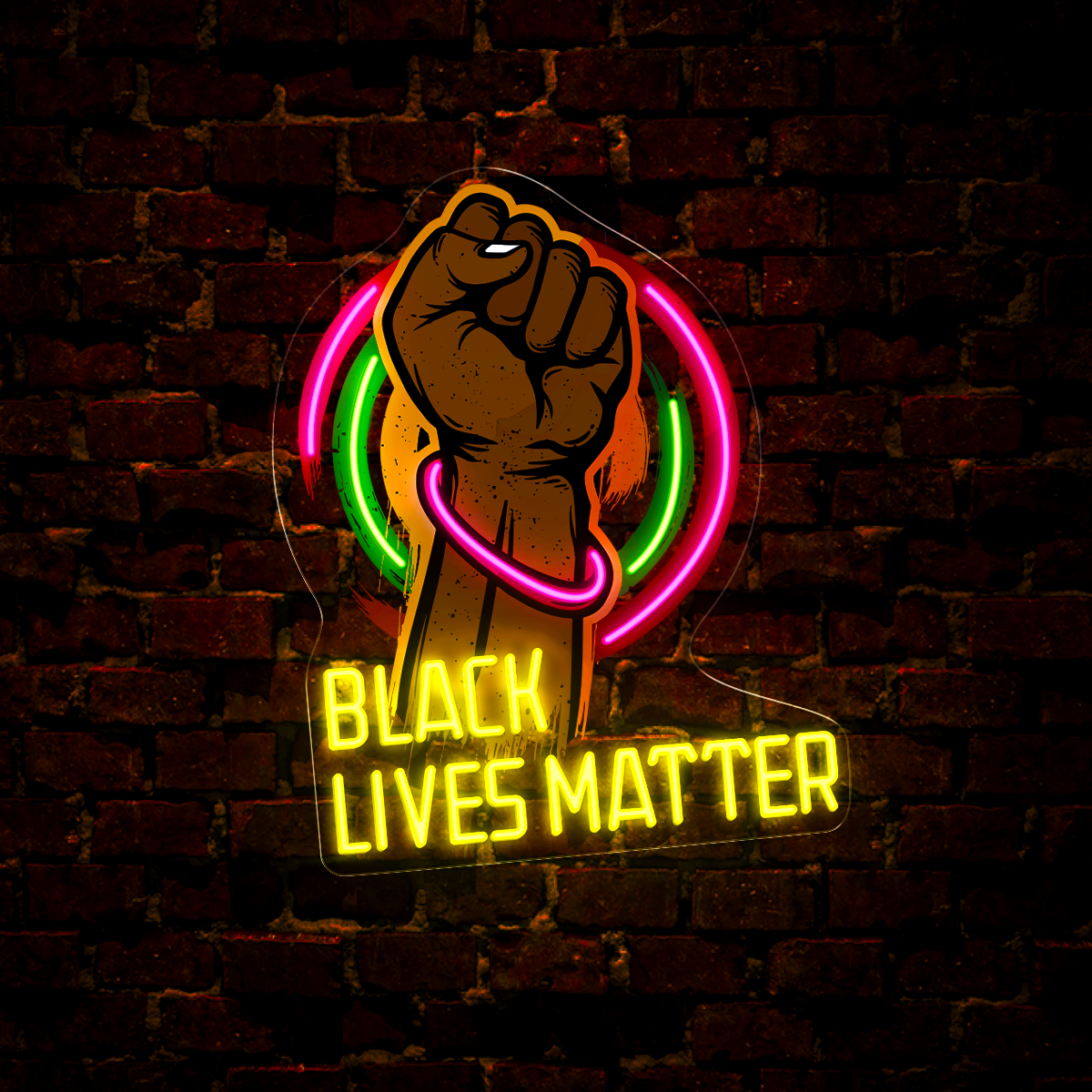 Black Lives Matter Artwork Neon Sign