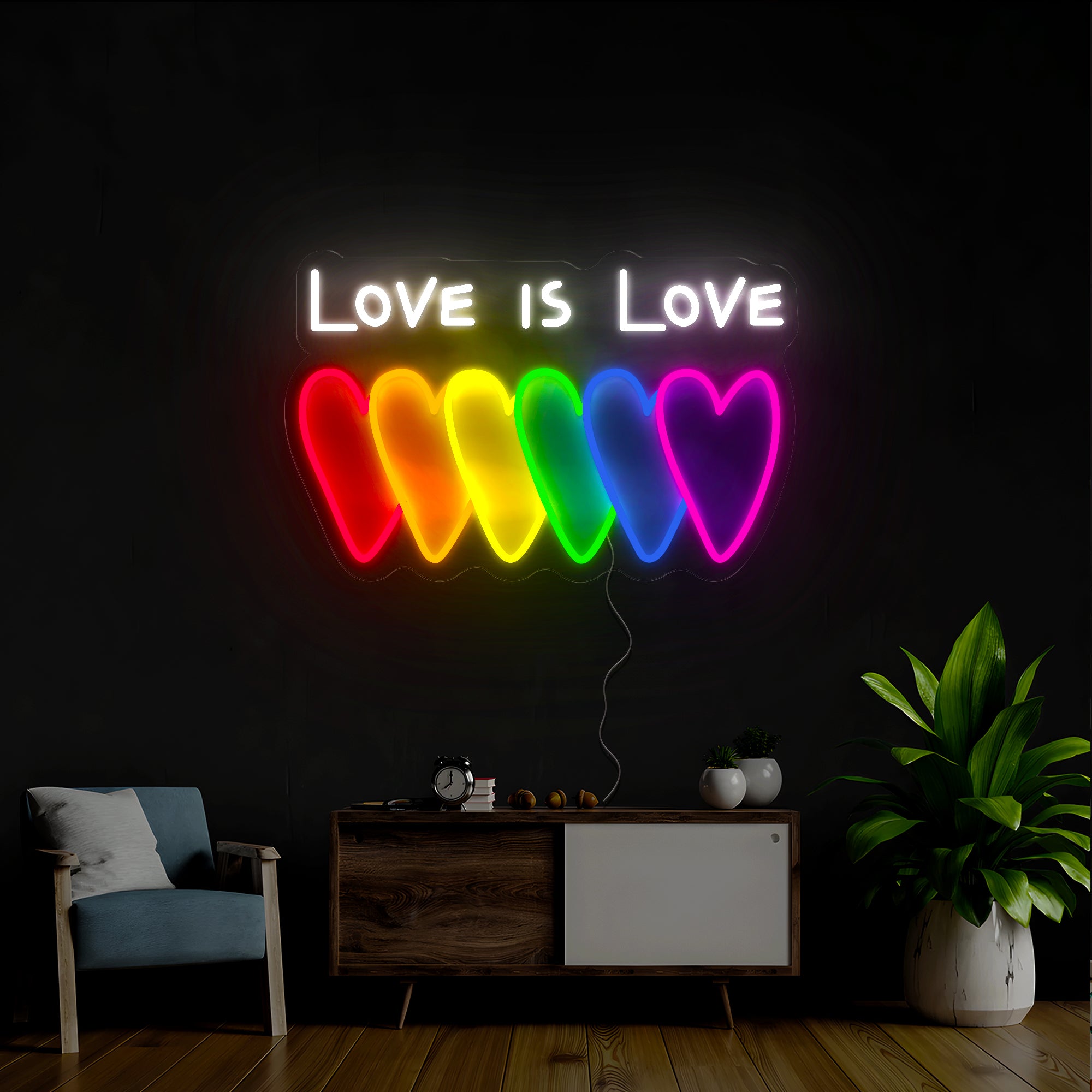 Love Is Love Artwork Neon Sign