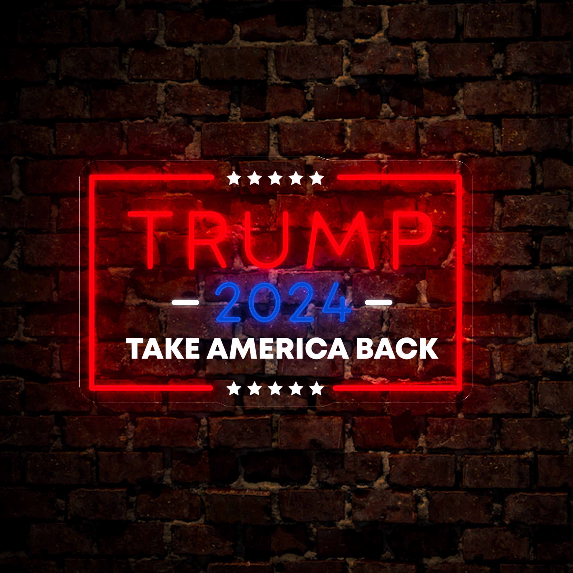 Trump 2024 Take America Back Artwork Neon Sign