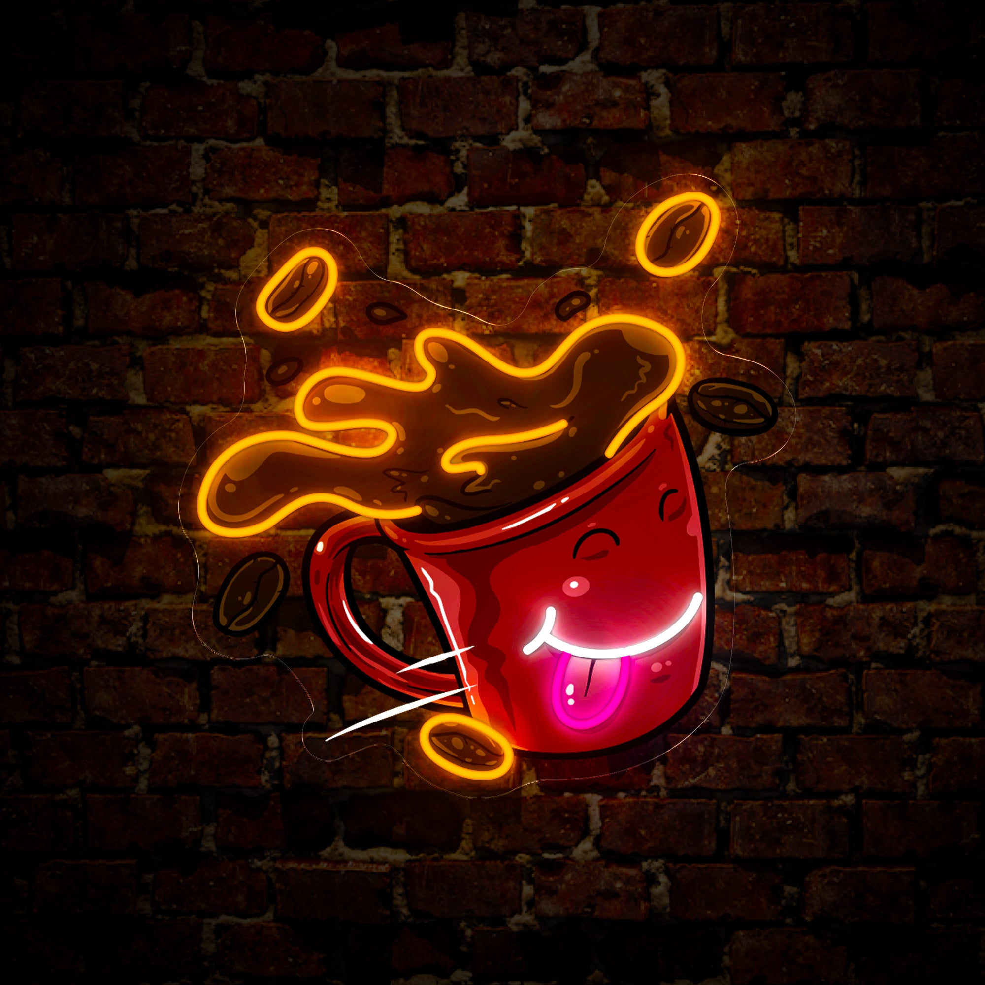Coffee Mug Artwork Neon Sign