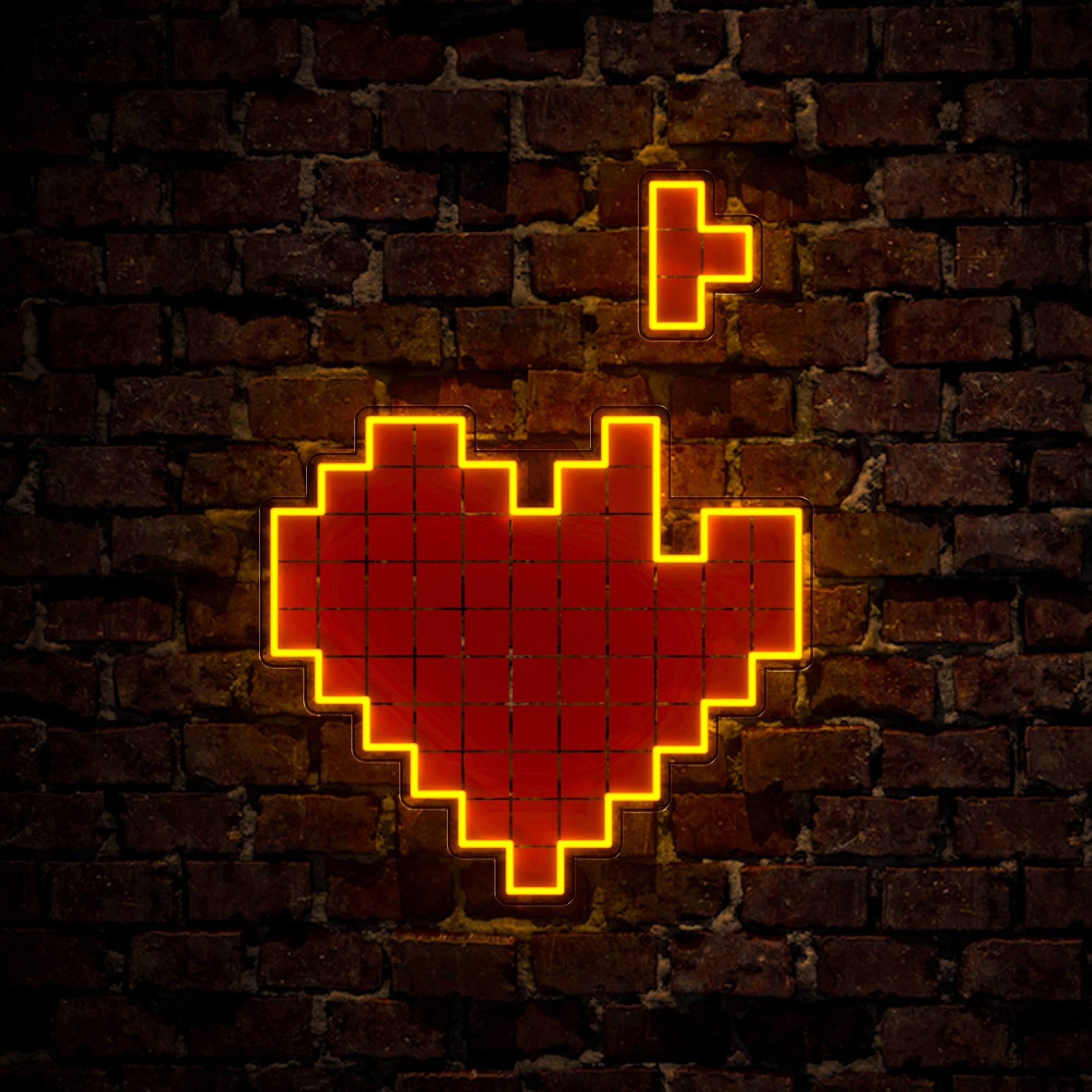 Tetris Heart Artwork Neon Sign