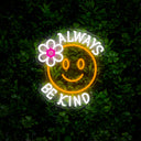 Smiley Always Be Kind Neon Sign