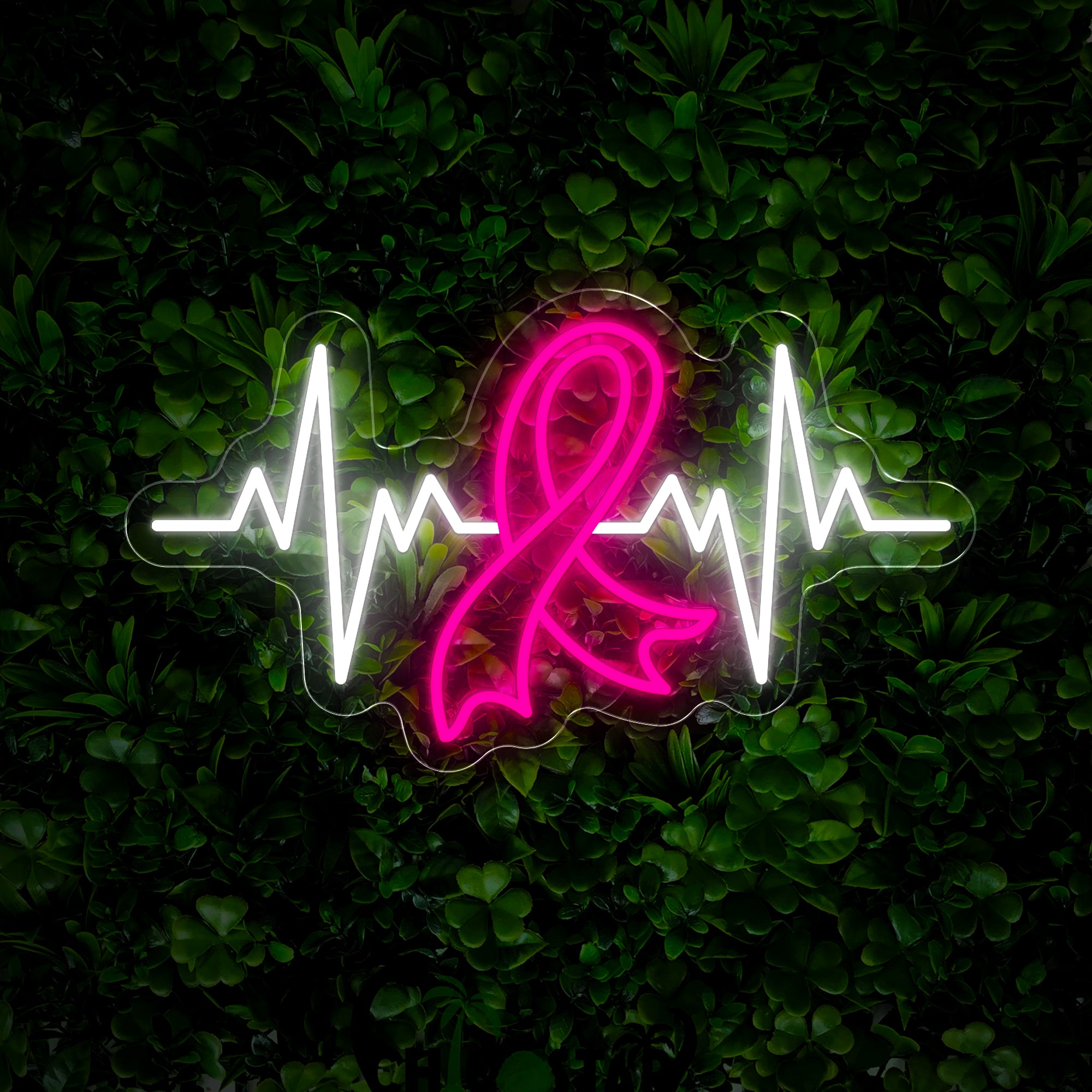 Heart Beat Cancer Neon Sign