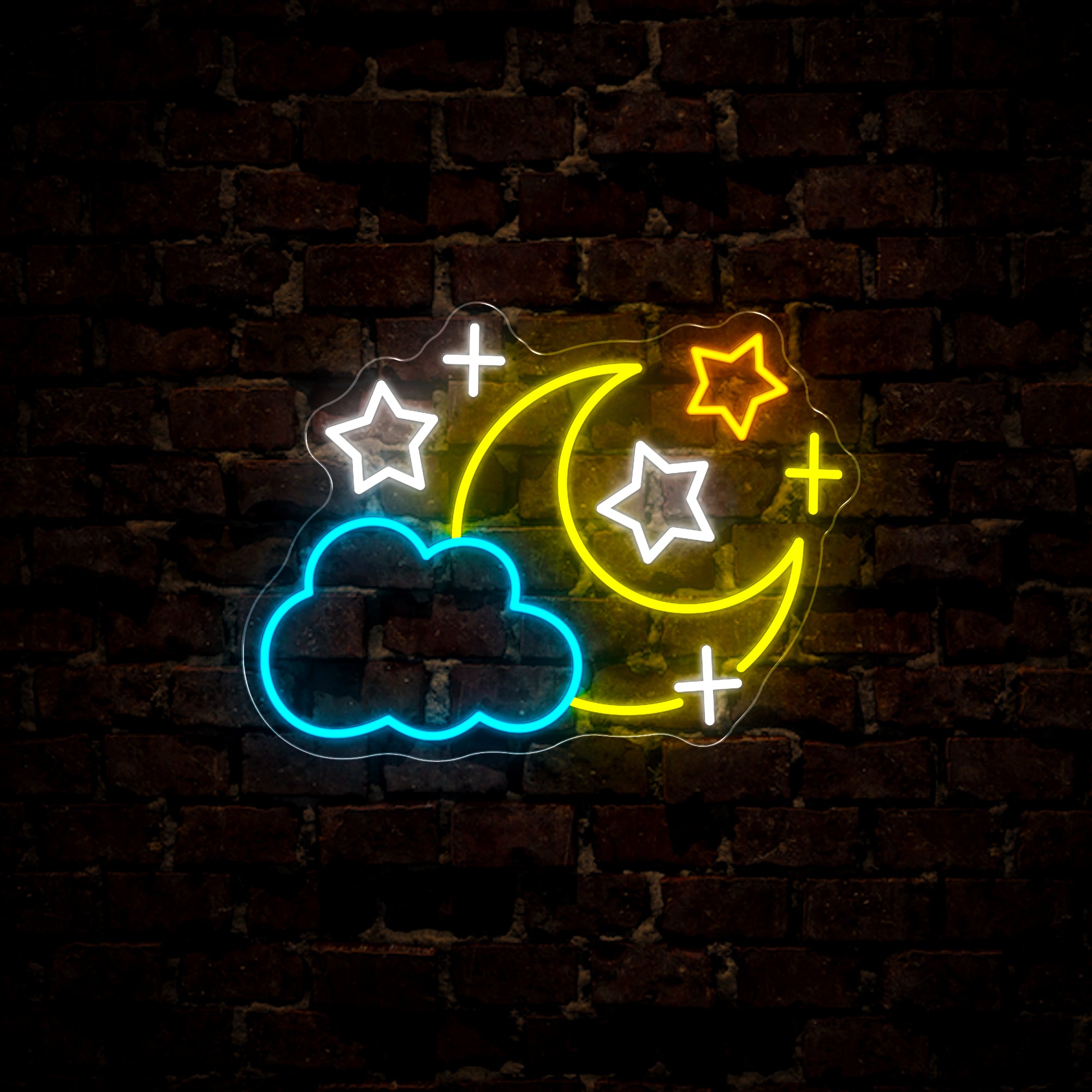 Moon Cloud Star Neon Sign