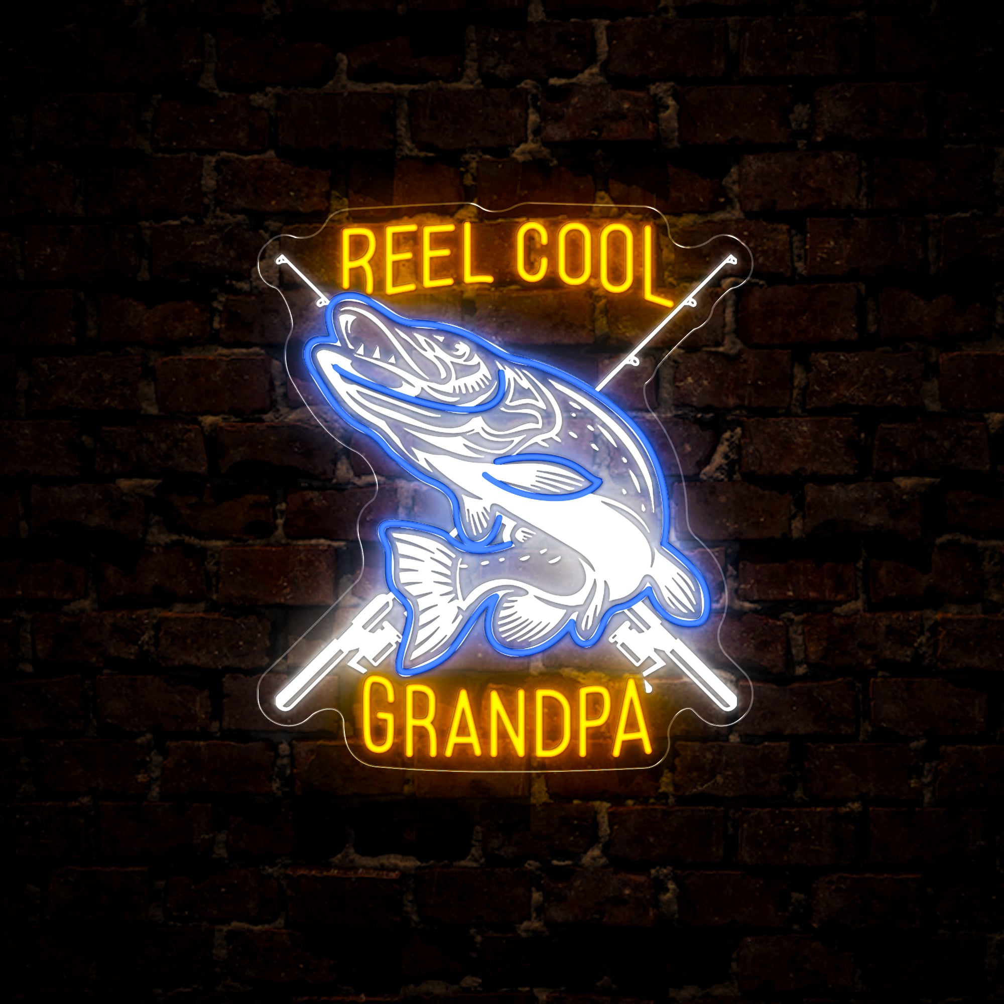 Reel Cool Dad Artwork Neon Sign