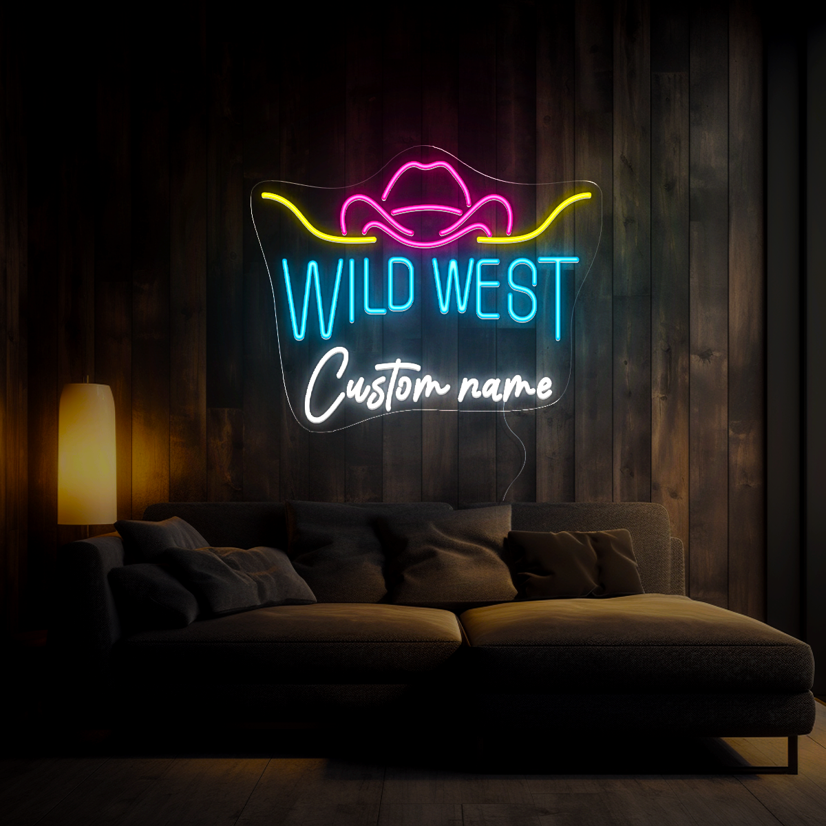 Personalized Name Cowboy Hat Led Neon Sign