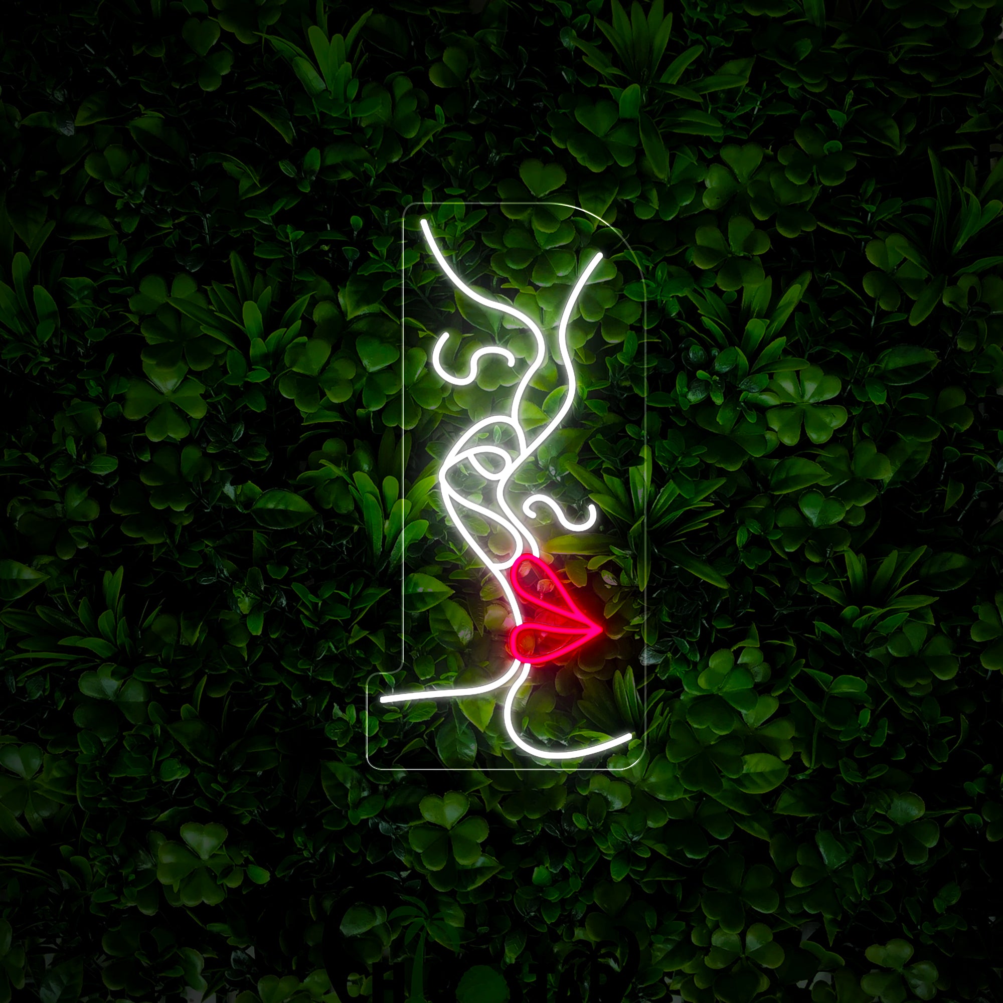 Kissing Couple Art Neon Sign