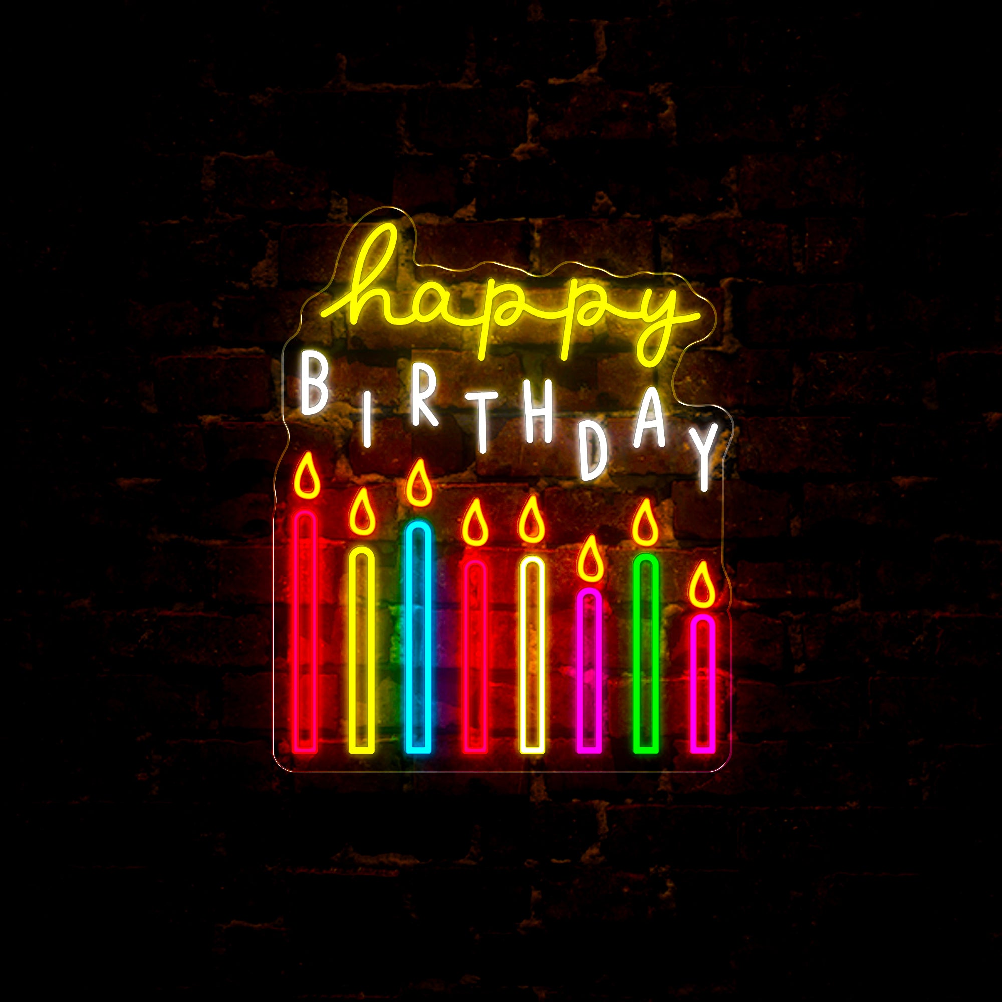 Birthday Candle Neon Sign