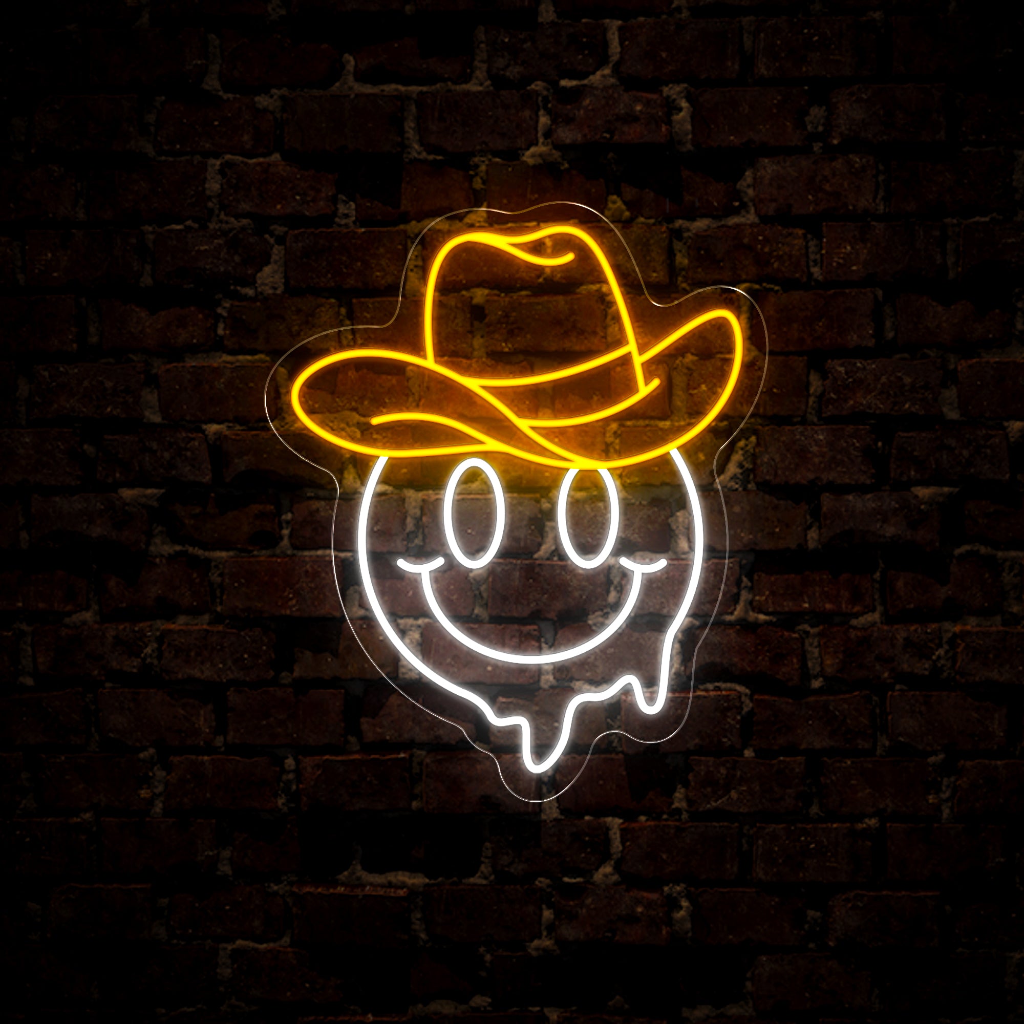 Cowboy Face Icon Neon Sign