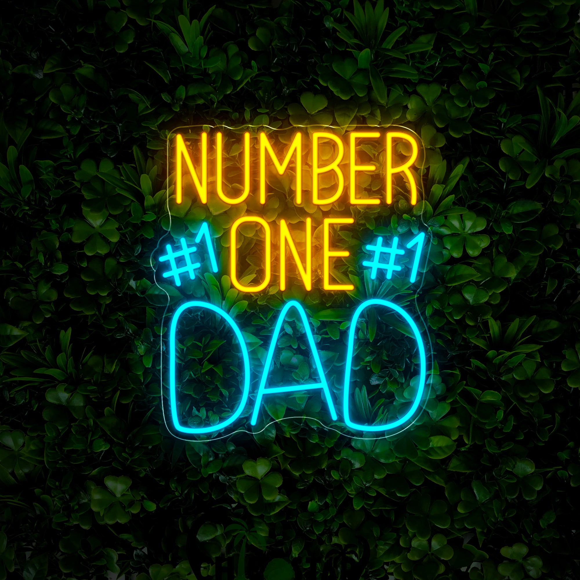 Number One Dad Neon Sign