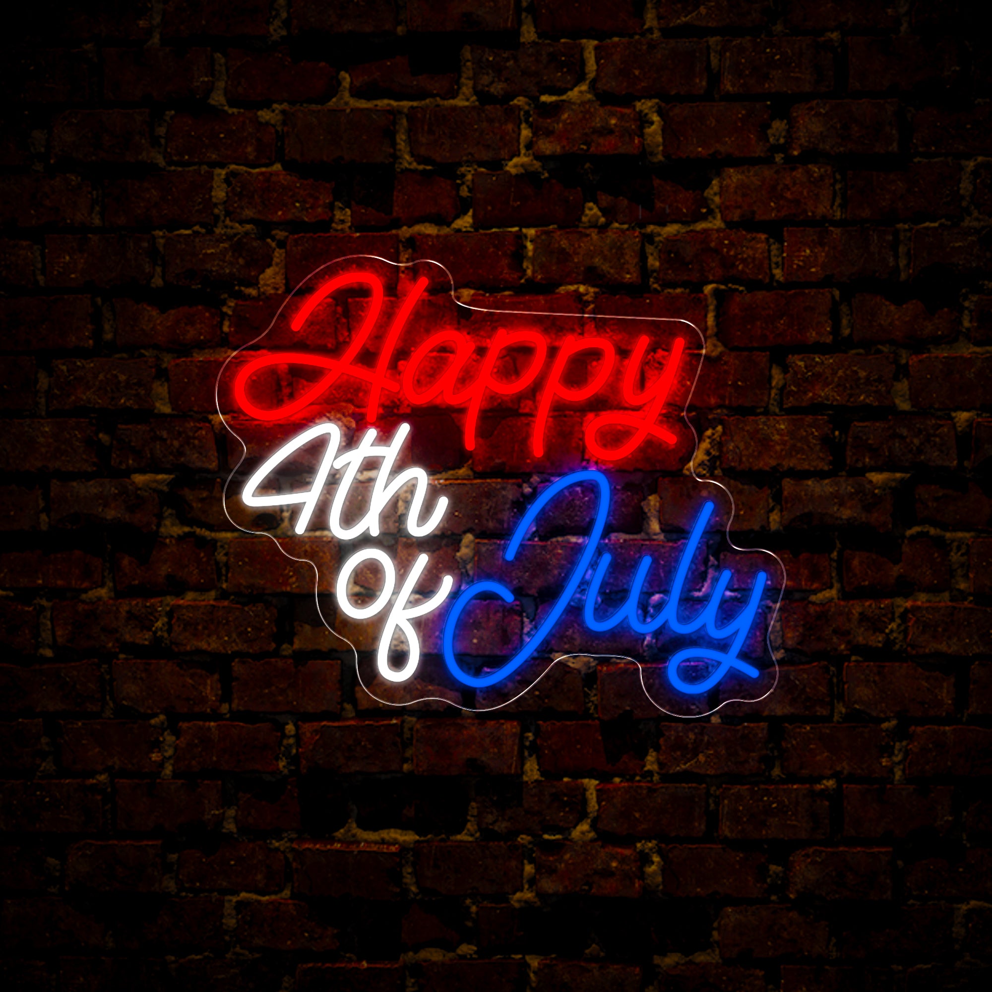 Happy 4th Of July Neon Sign