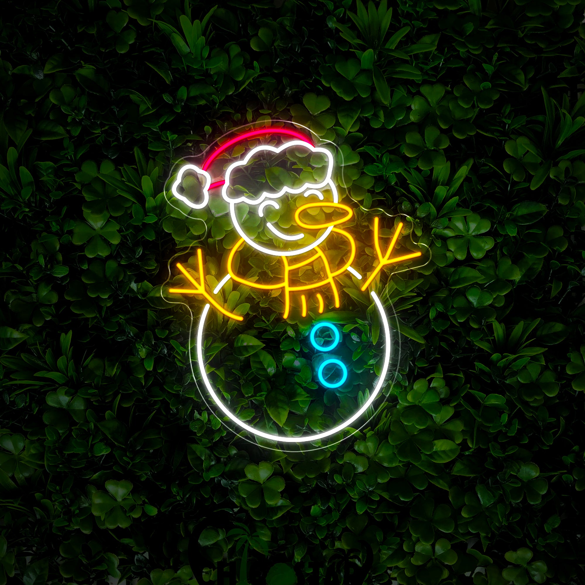 Snowman Christmas Neon Sign