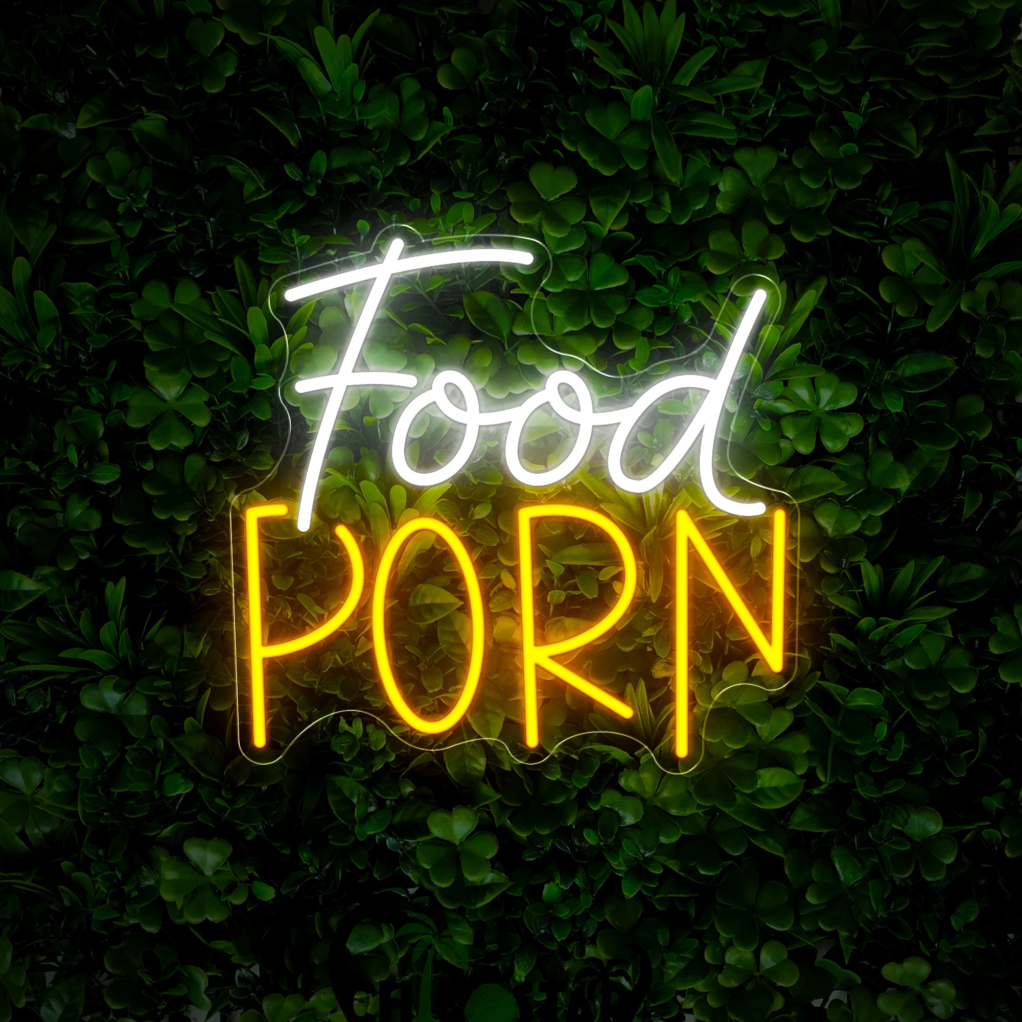 Food Porn Neon Sign