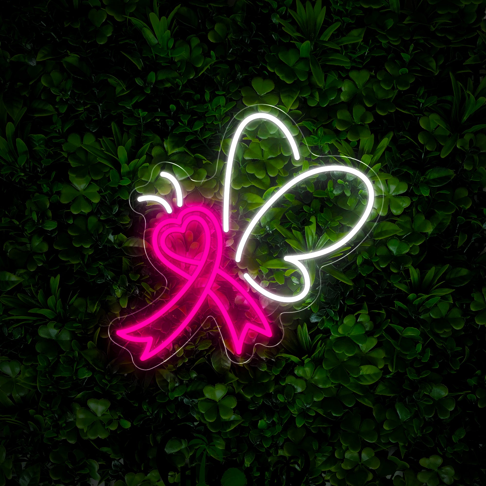 Butterfly Ribbon Neon Sign