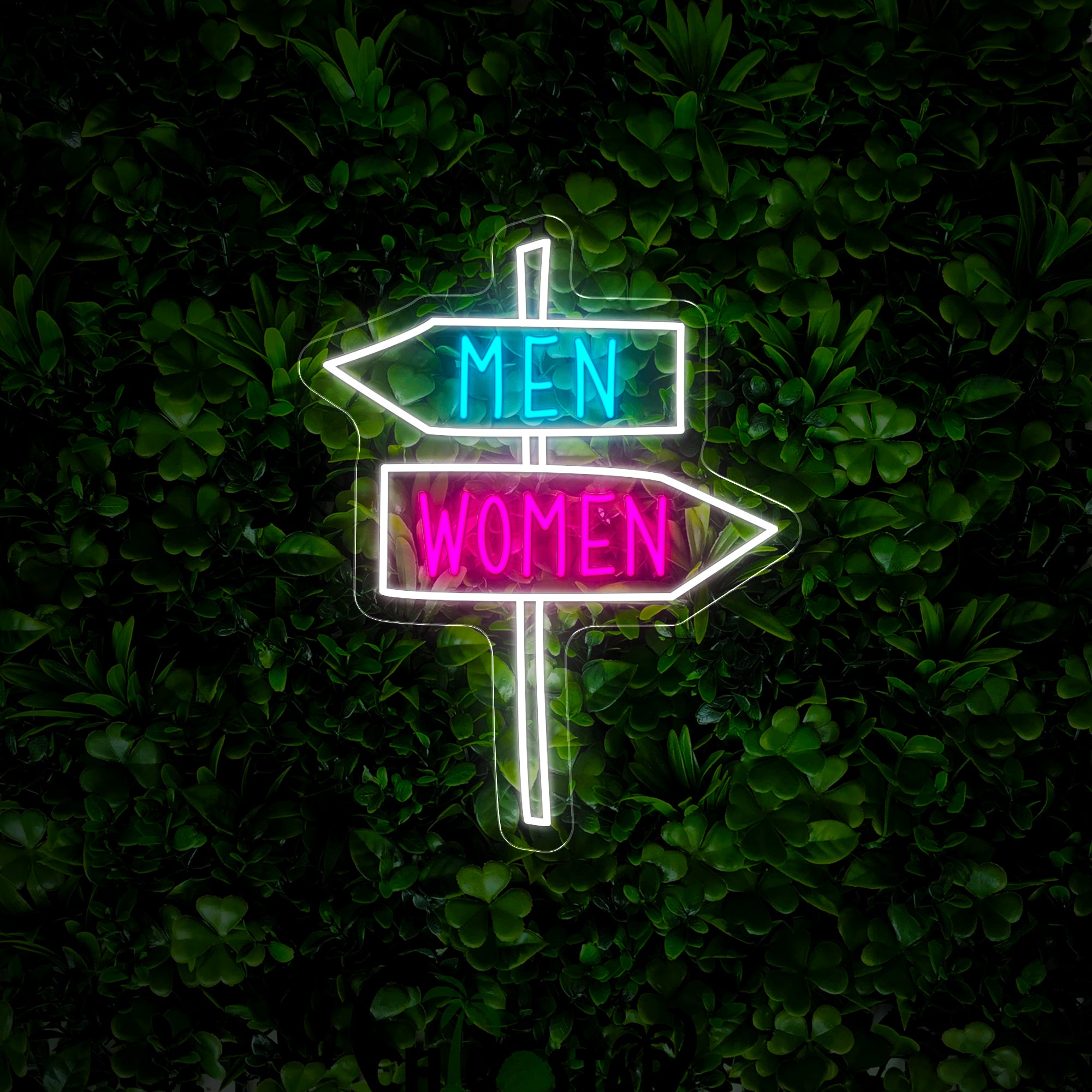 Gender Direction Board Neon Sign