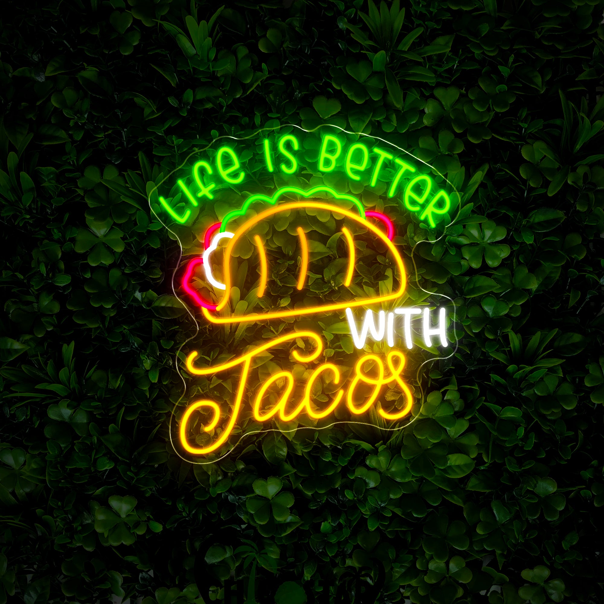 Life Is Better With Tacos Neon Sign