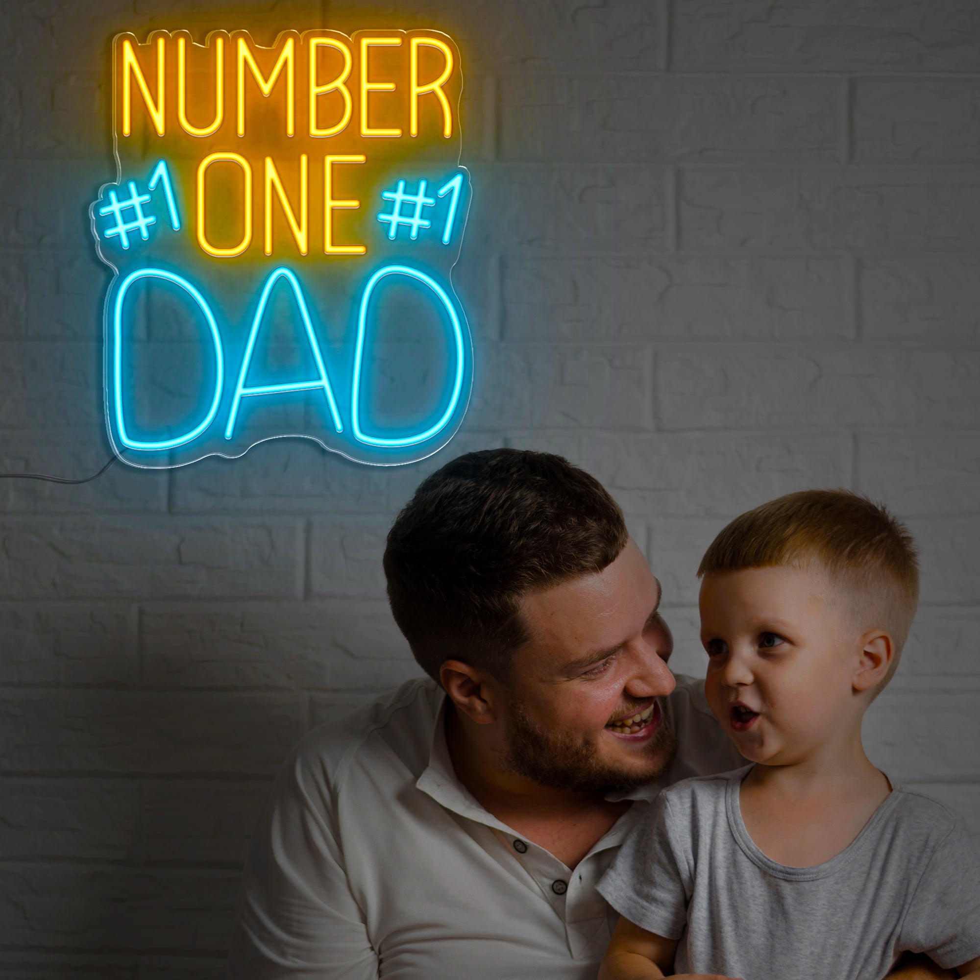 Number One Dad Neon Sign