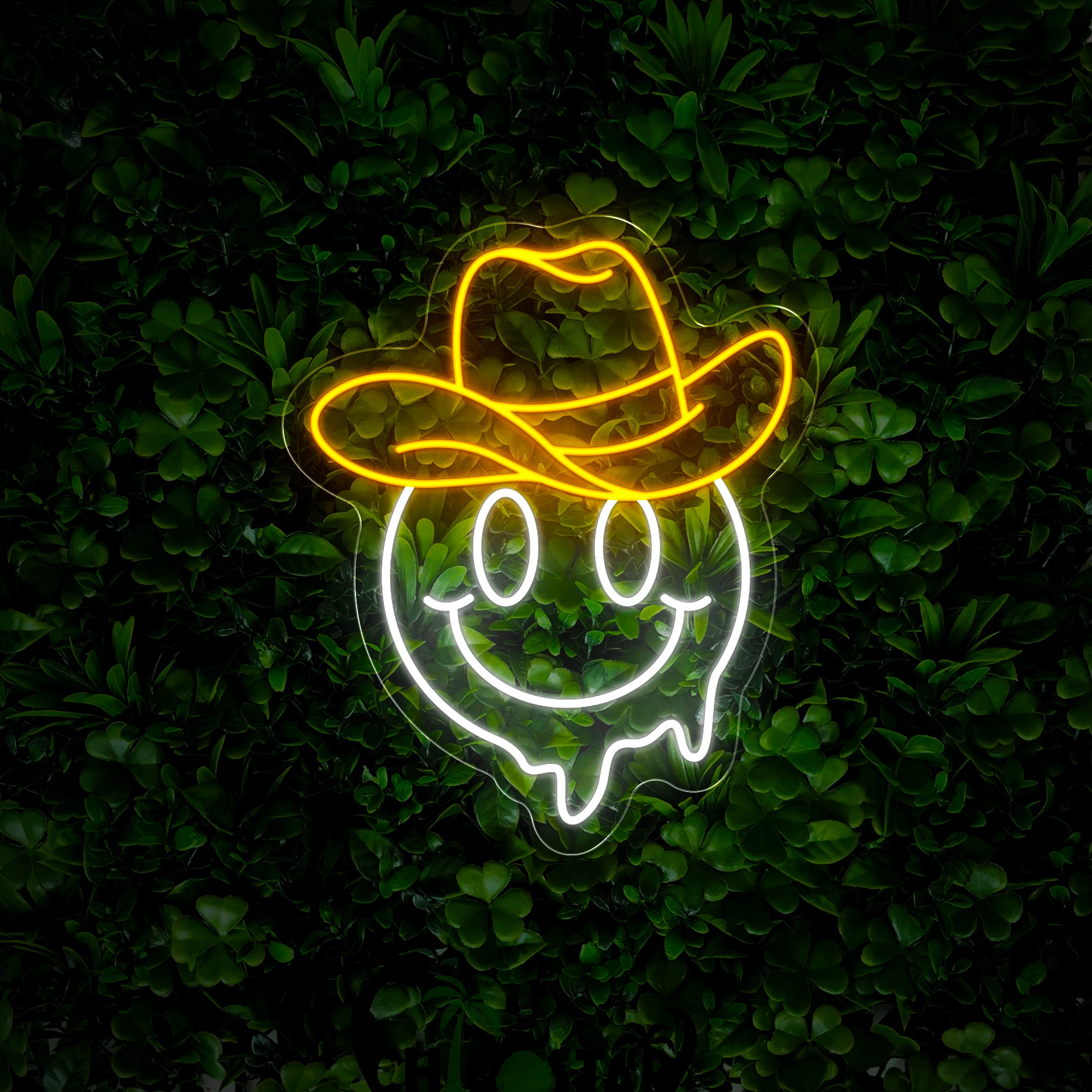 Cowboy Face Icon Neon Sign