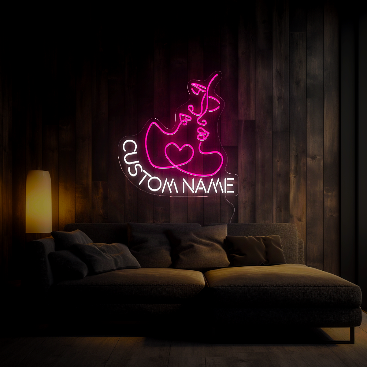 Personalized Couple Name in Valentines Led Neon