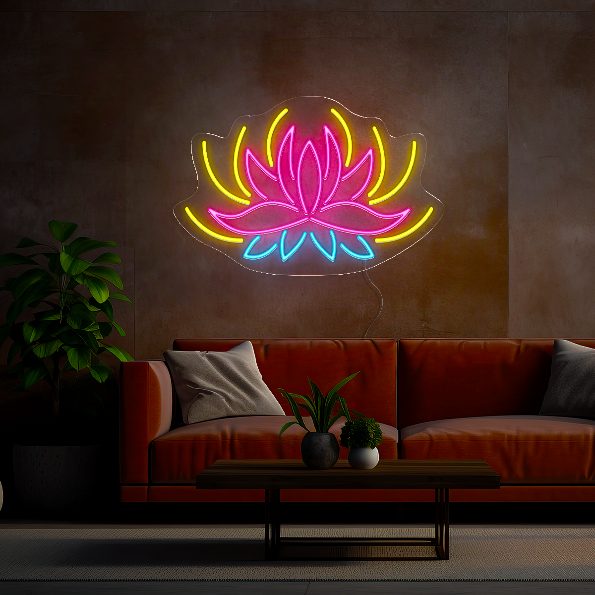 Mandalas Lotus Flower Neon Sign