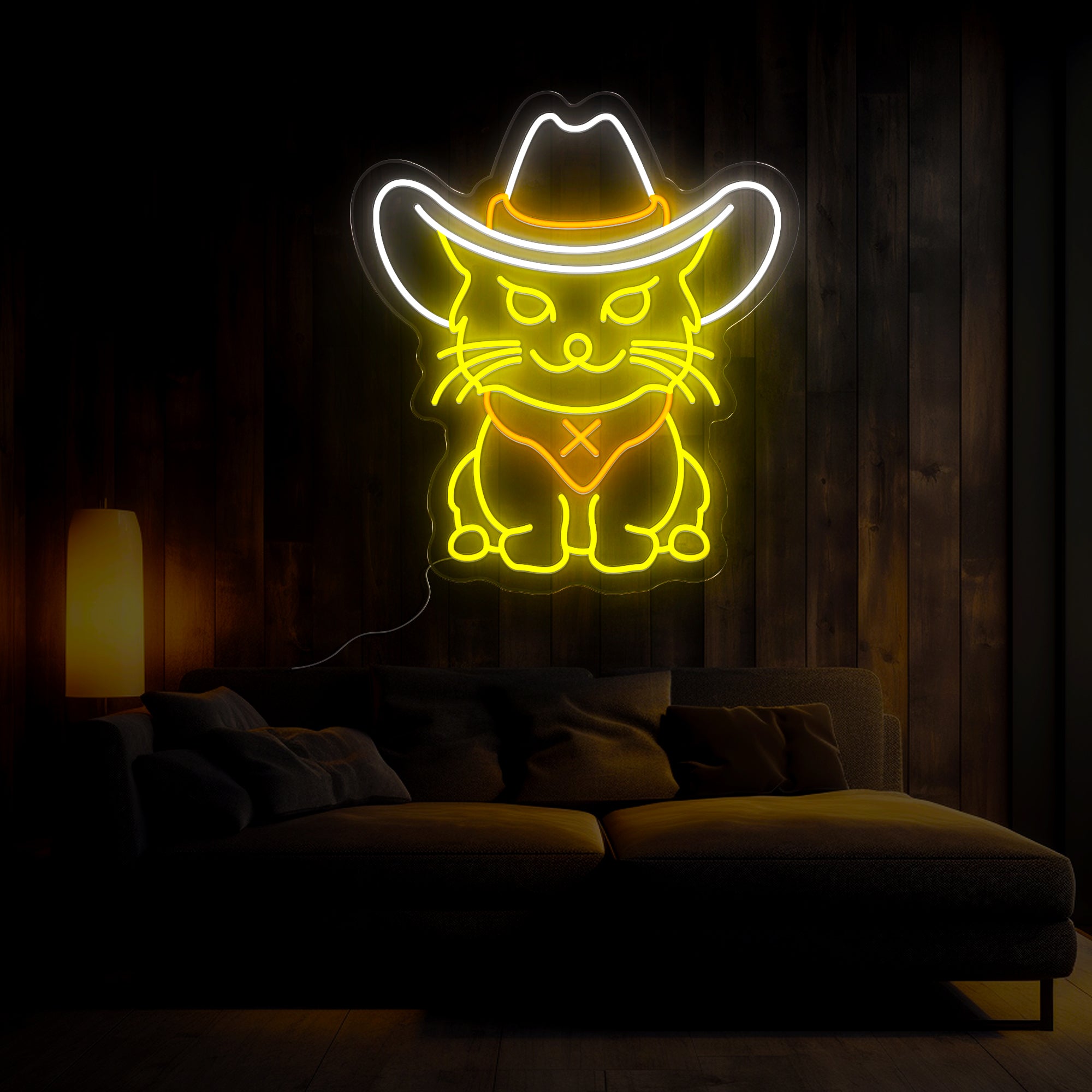 Cowboy Cat Neon Sign