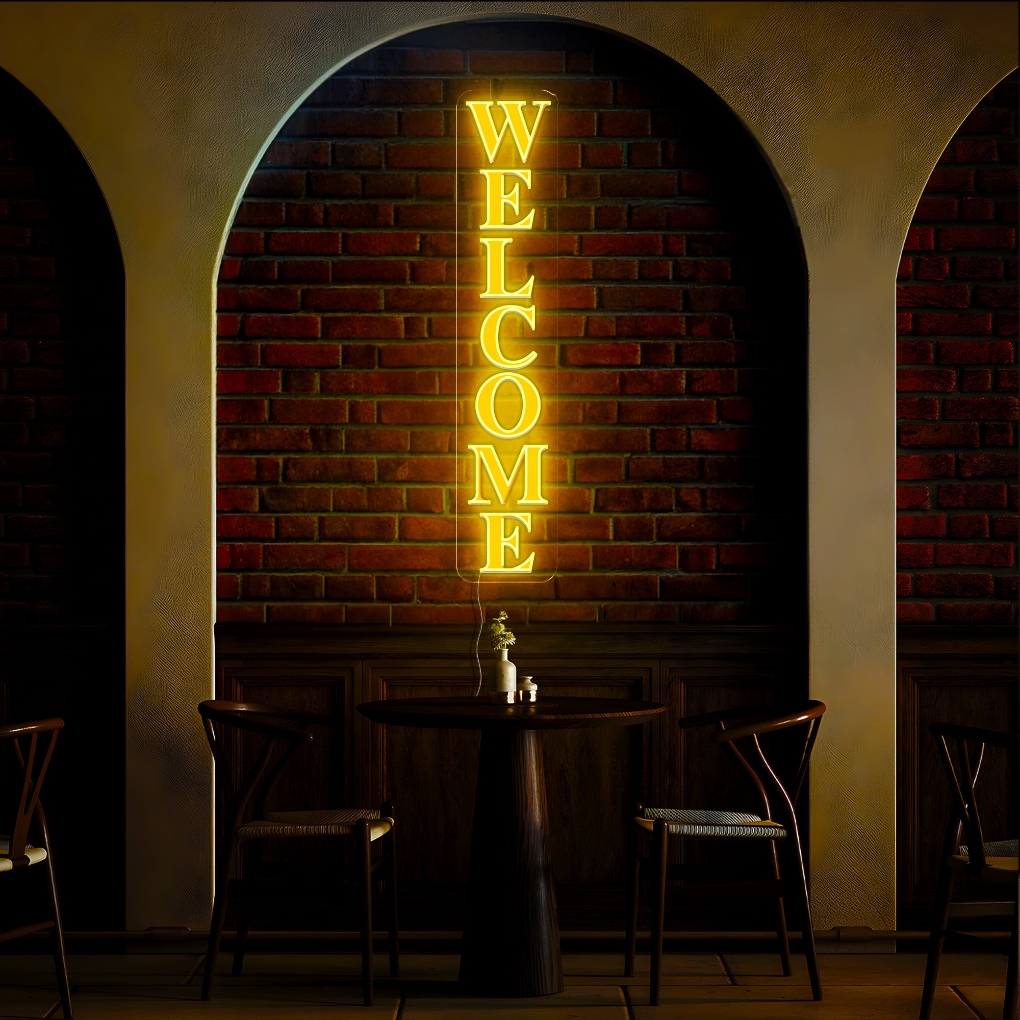 Welcome Label Neon Sign