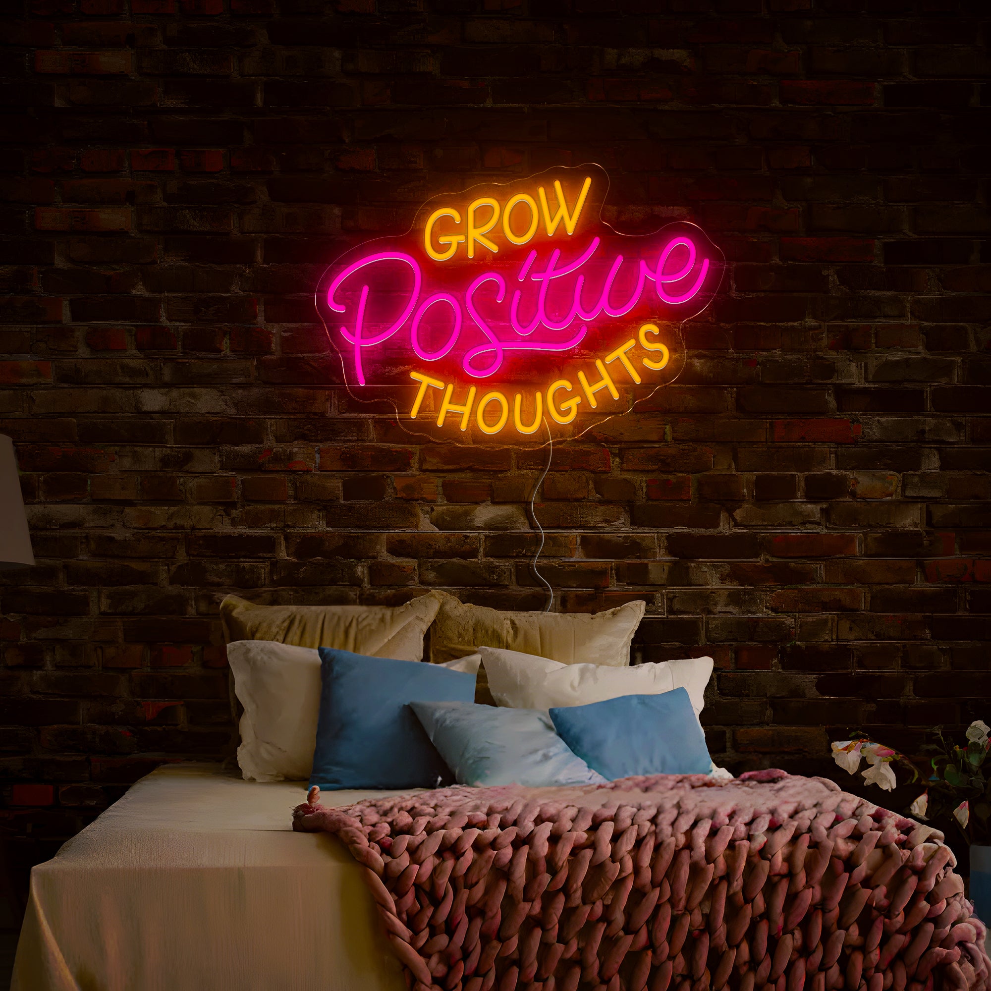 Grow Positive Thoughts Neon Sign