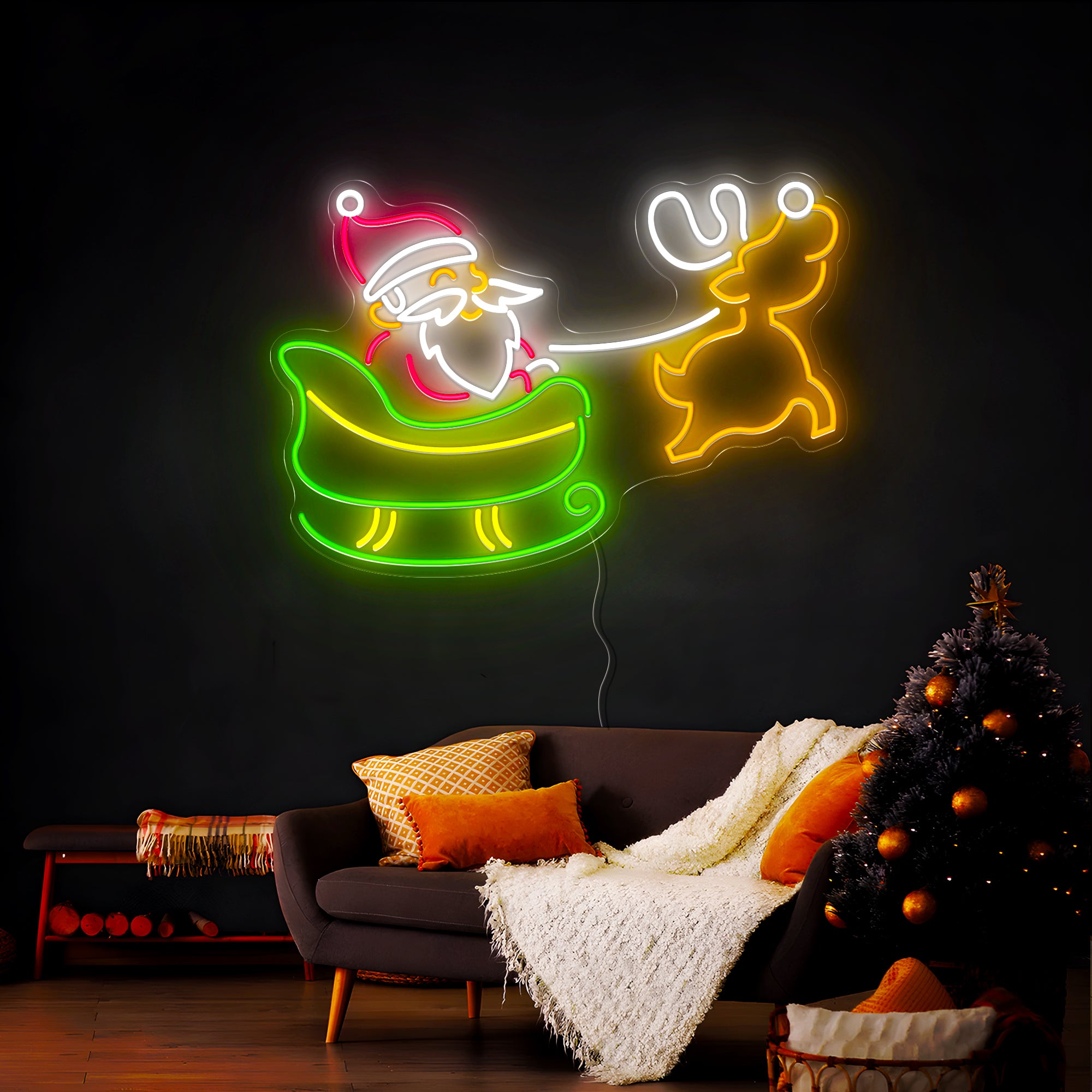 Santa Claus is Coming Neon Sign