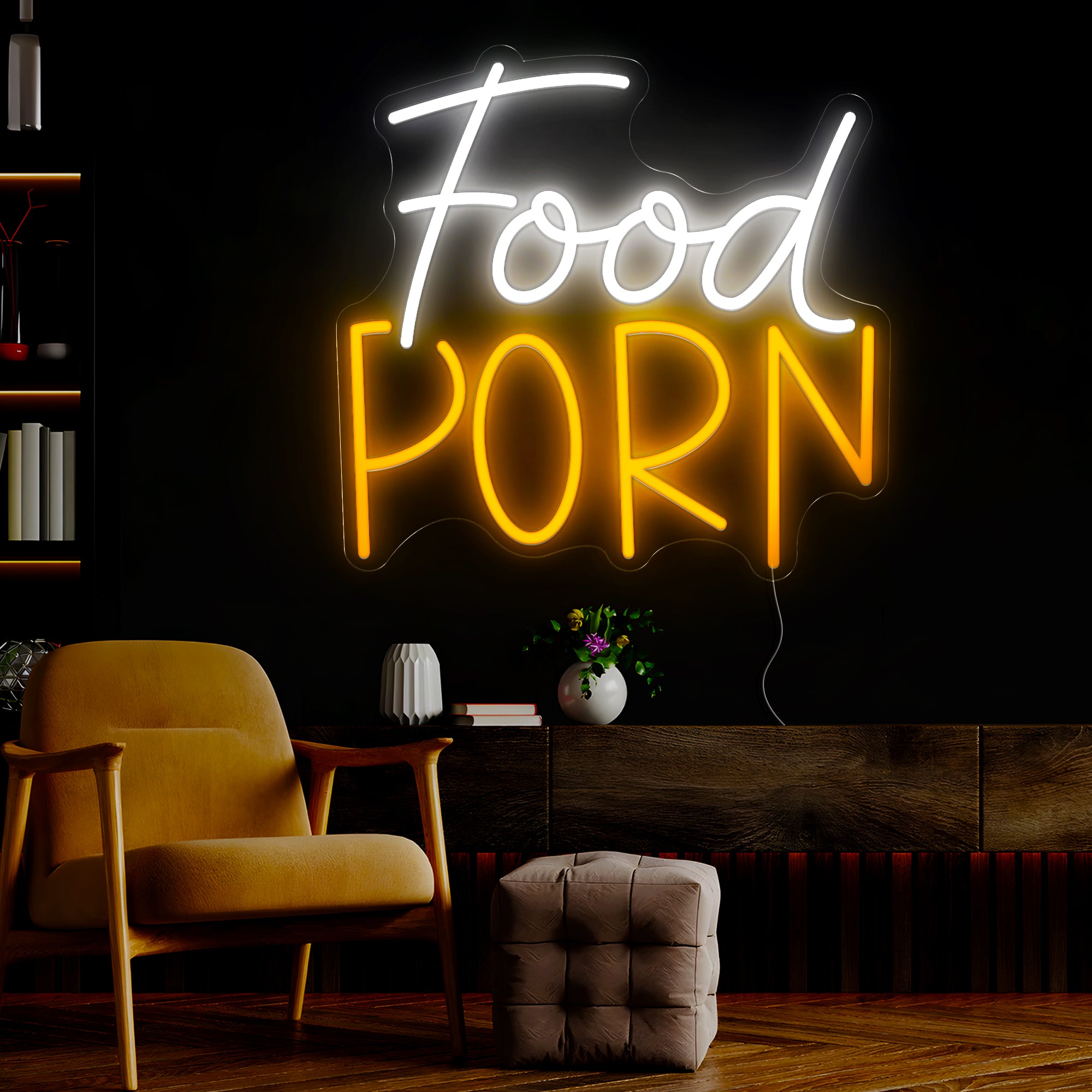 Food Porn Neon Sign