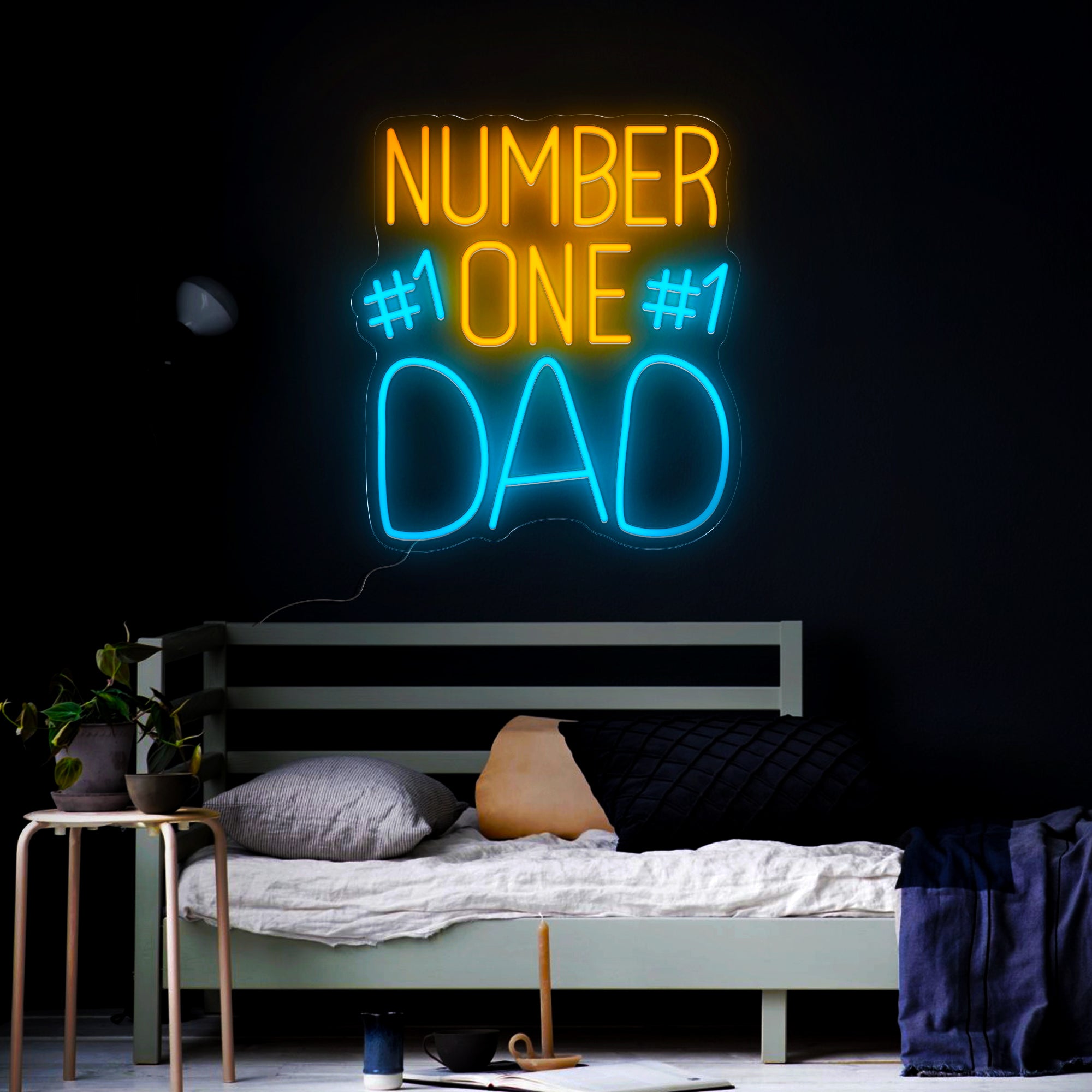 Number One Dad Neon Sign