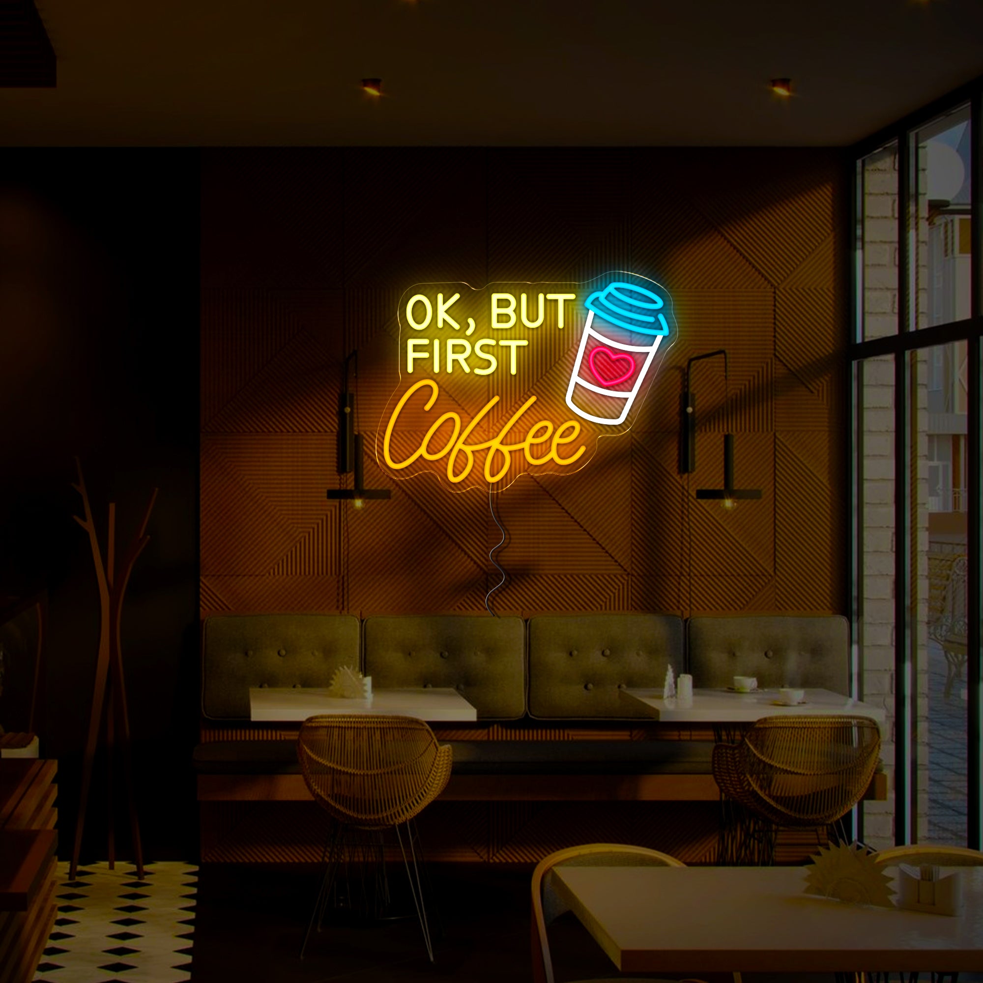 Ok, But First Coffee Neon Sign