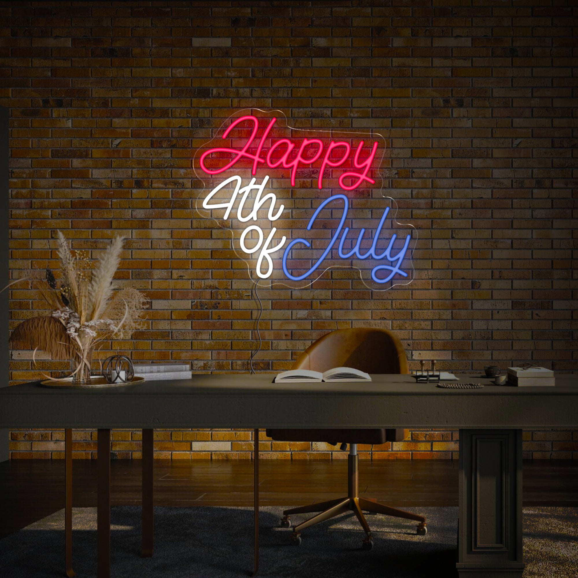 Happy 4th Of July Neon Sign