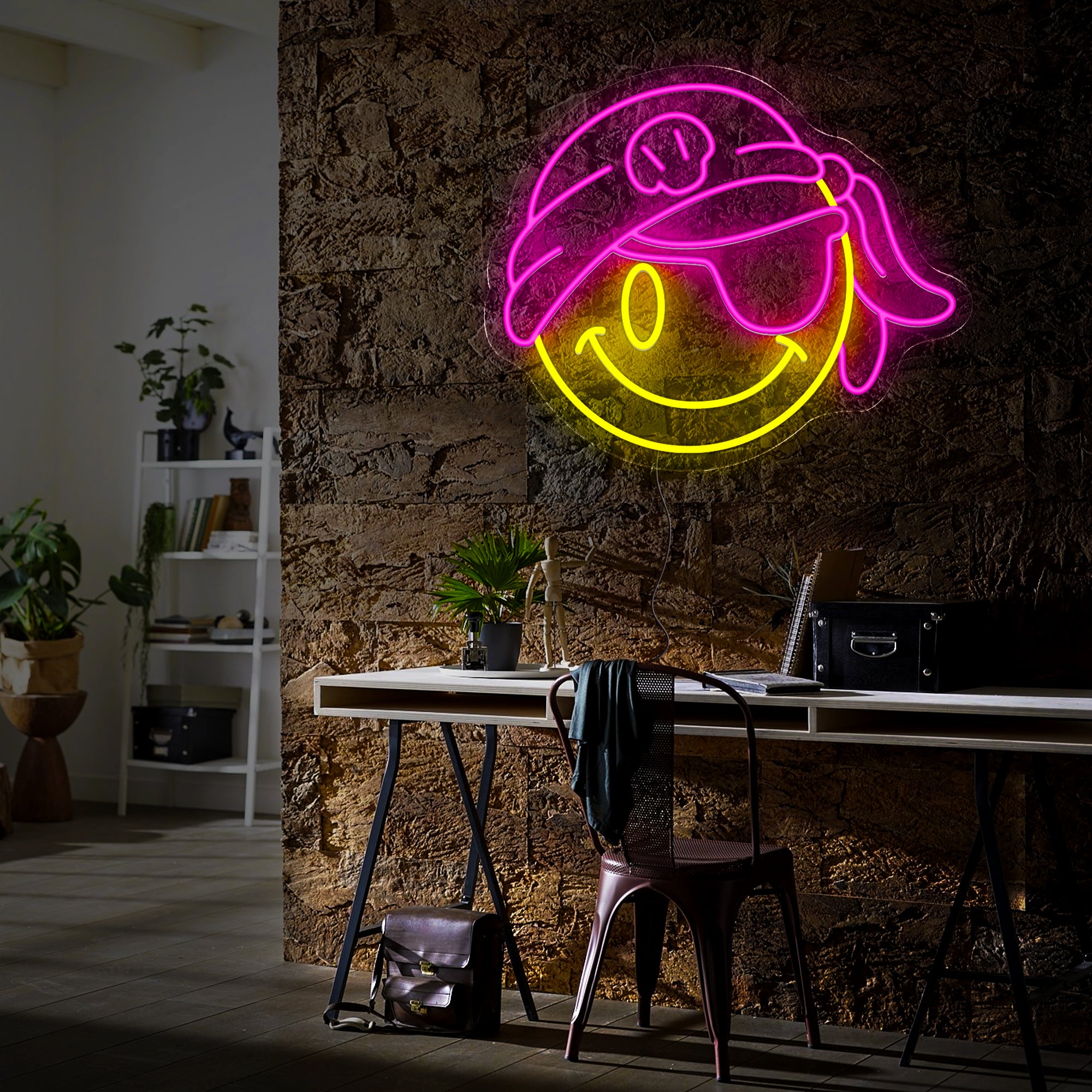 Pirate Emoticon Neon Sign