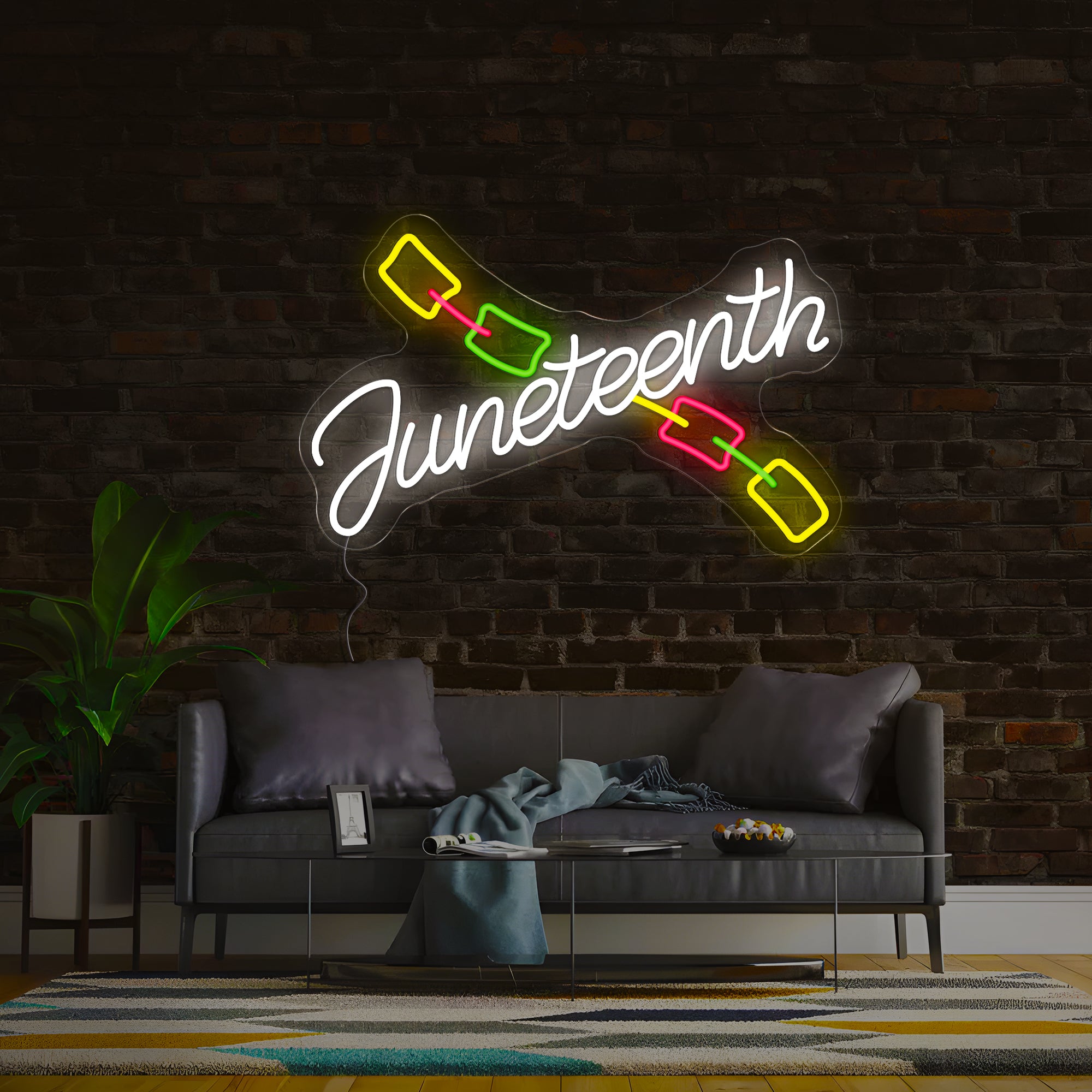 Juneteenth Neon Sign